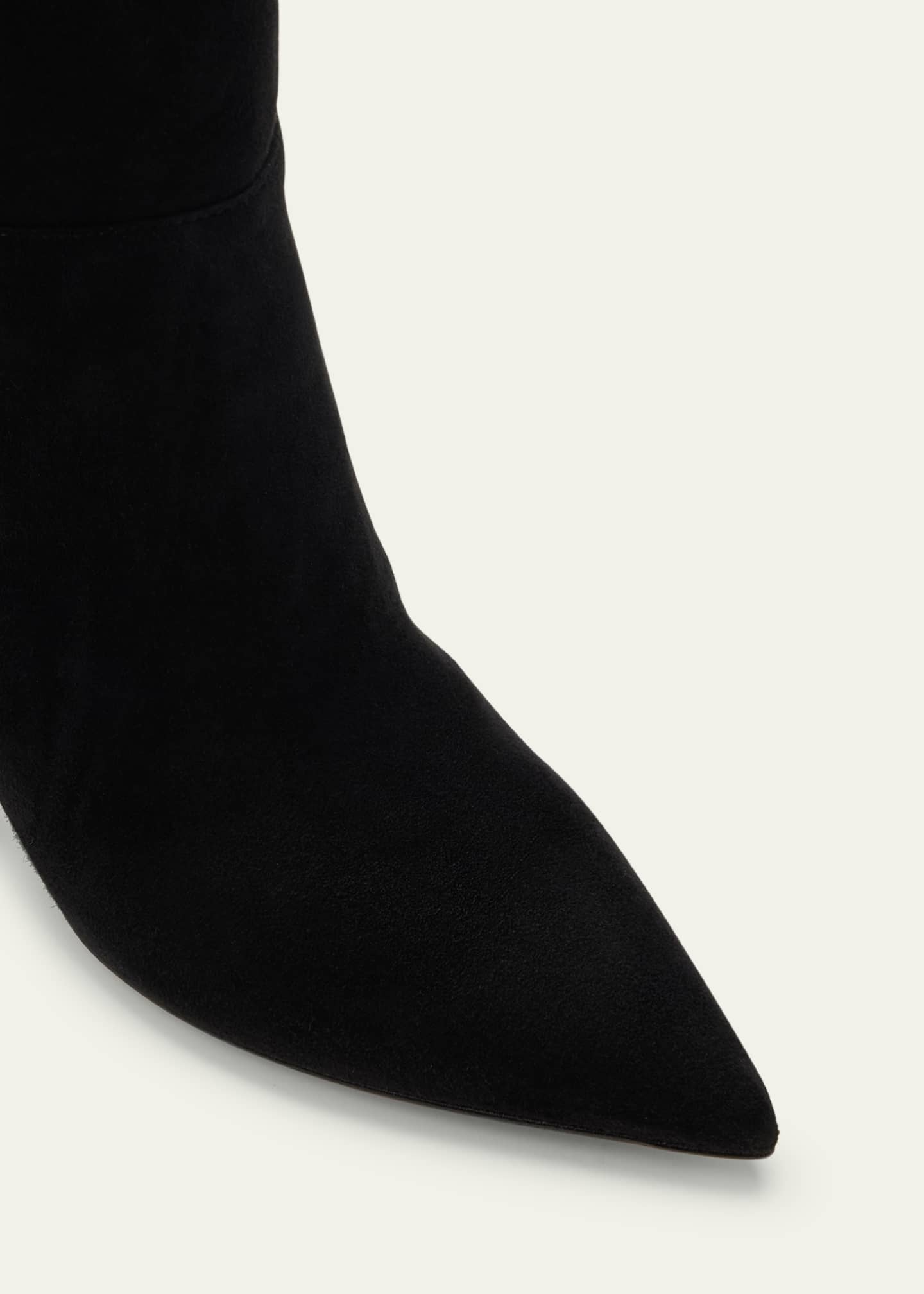 Gianvito Rossi Piper Suede Block-Heel Knee Boots Image 5 of 5