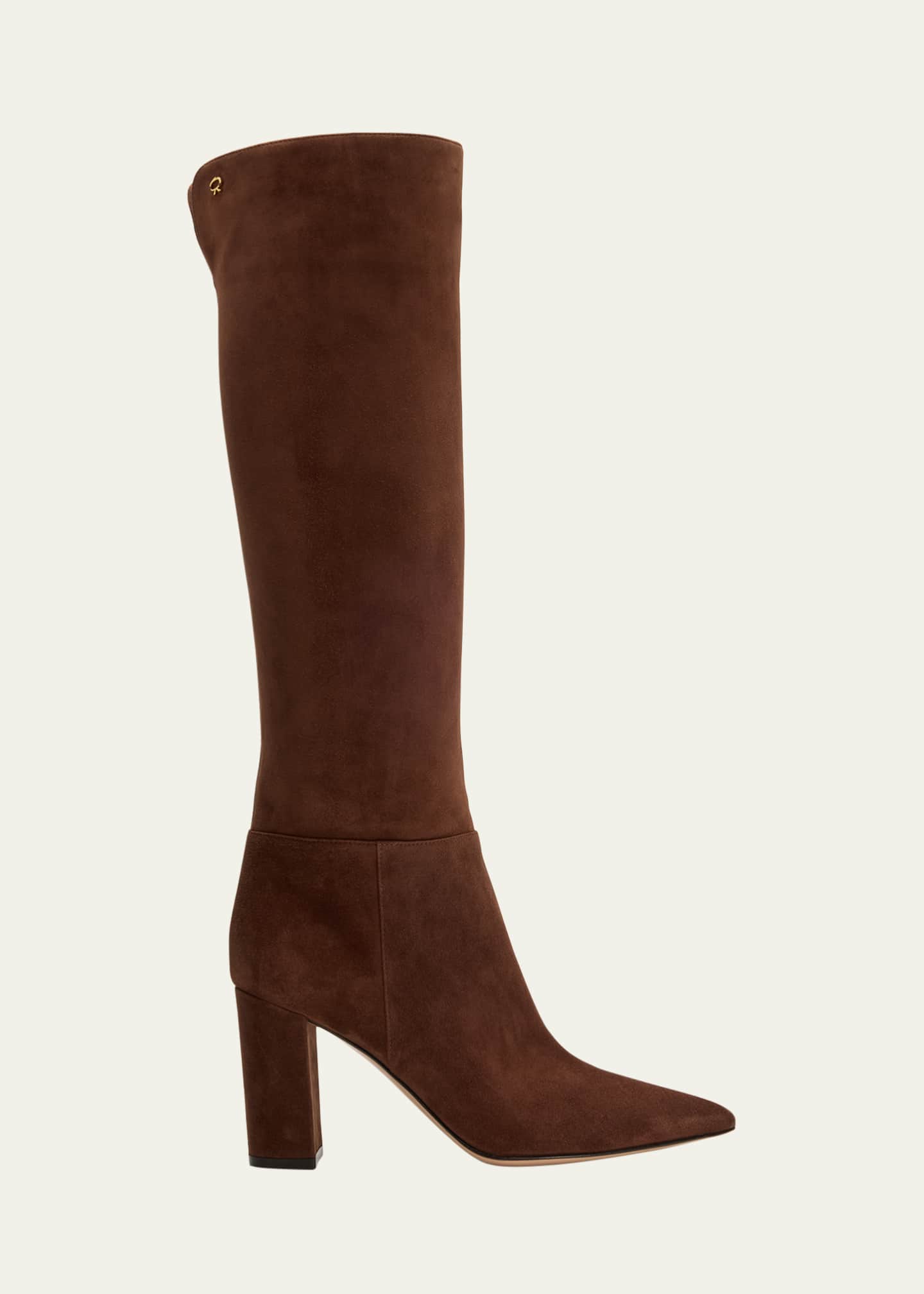 Gianvito Rossi Piper Suede Block Heel Knee Boots Bergdorf Goodman
