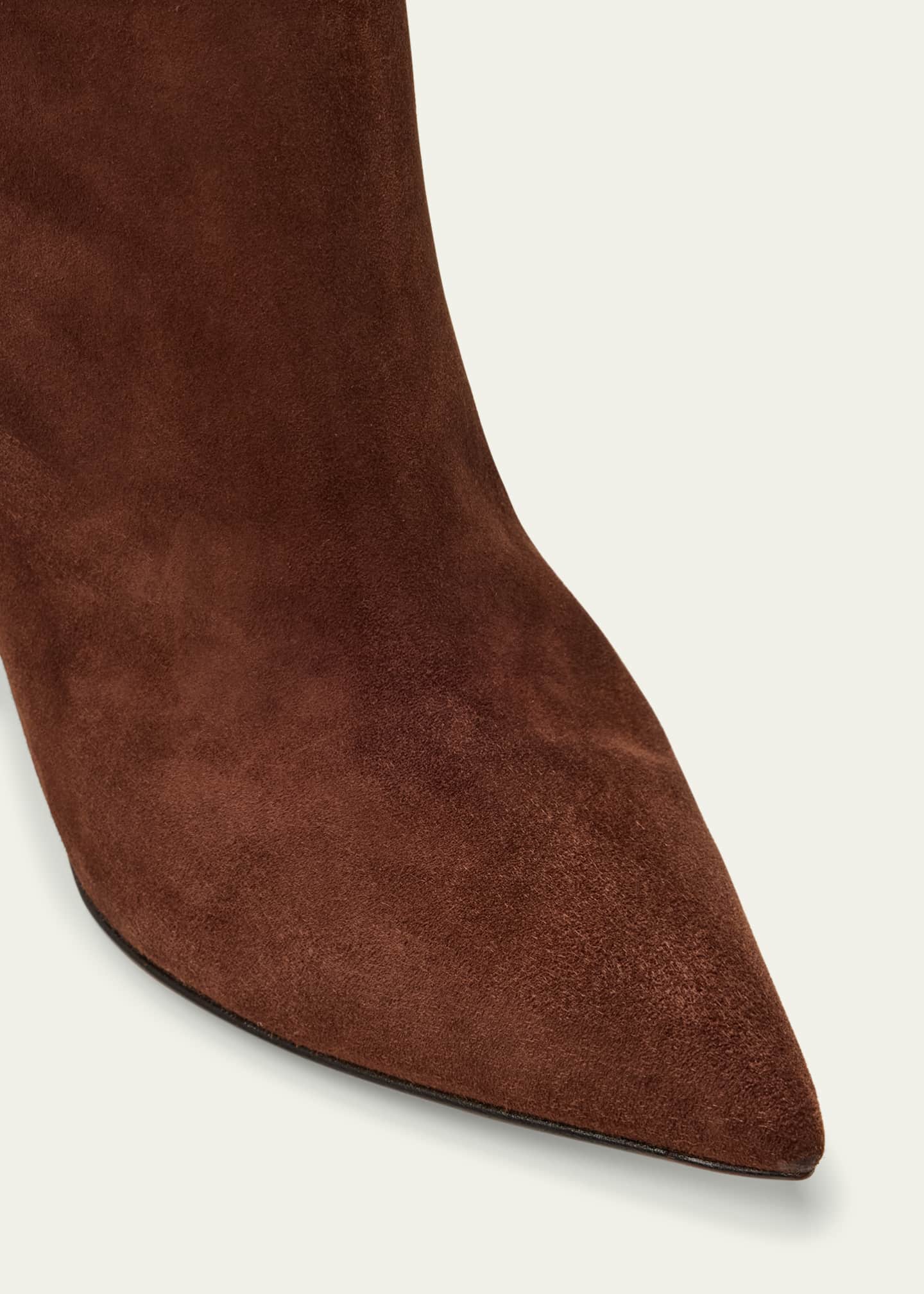 Gianvito Rossi Piper Suede Block Heel Knee Boots Bergdorf Goodman