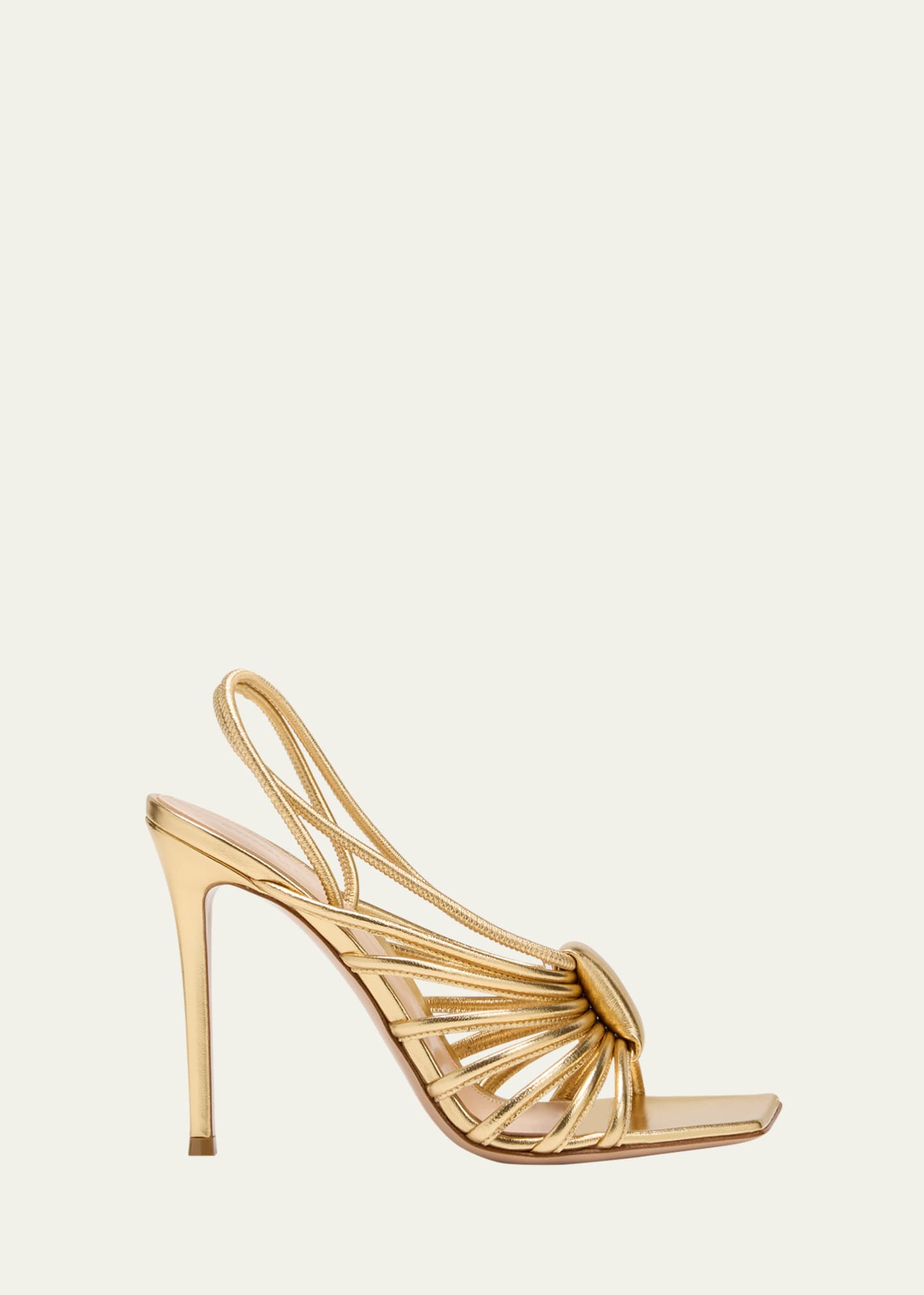 Gianvito Rossi Metallic Strappy Caged Slingback Sandals Bergdorf Goodman