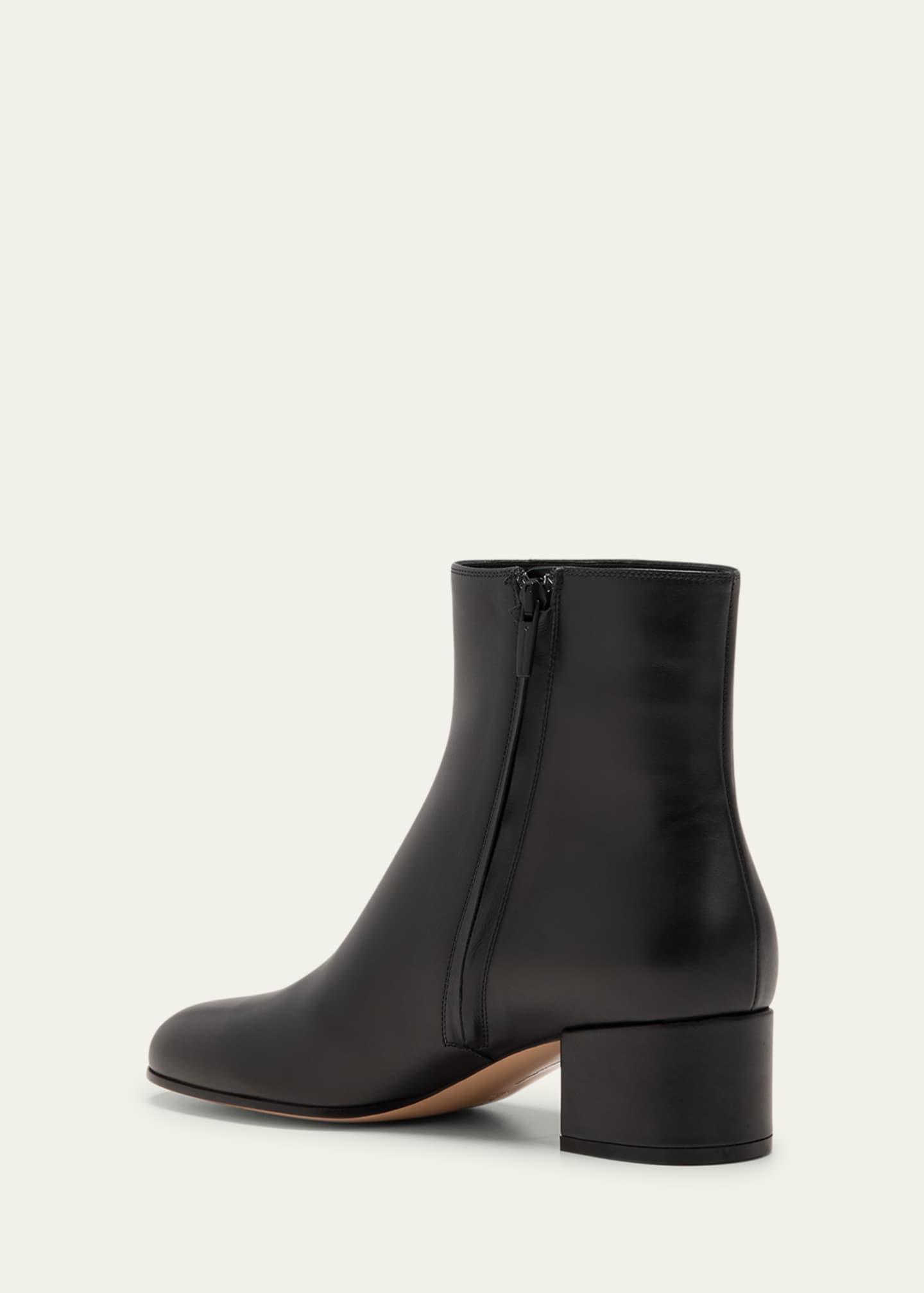 Gianvito Rossi Leather Zip Ankle Booties Image 4 of 5