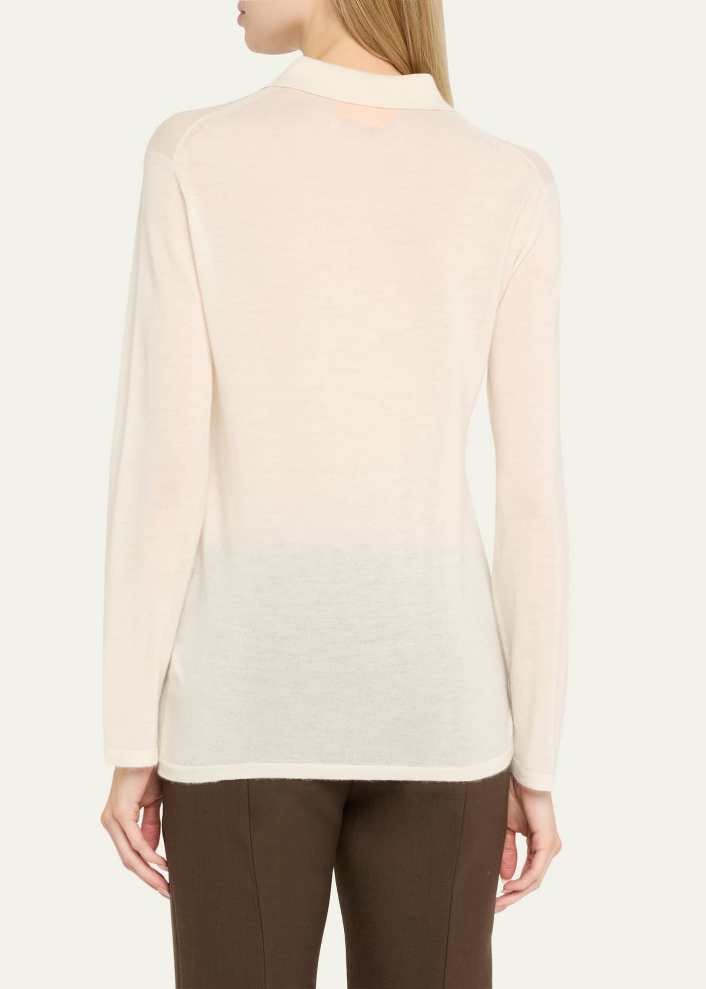 Guest in Residence Showtime Cashmere Collared Button-Front Shirt Image 3 of 5