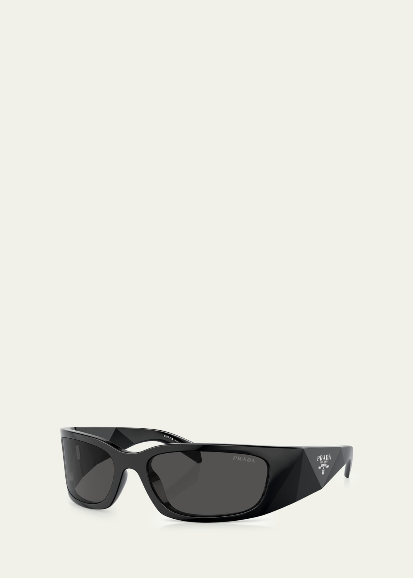Prada Logo Propionate & Plastic Wrap Sunglasses Bergdorf Goodman