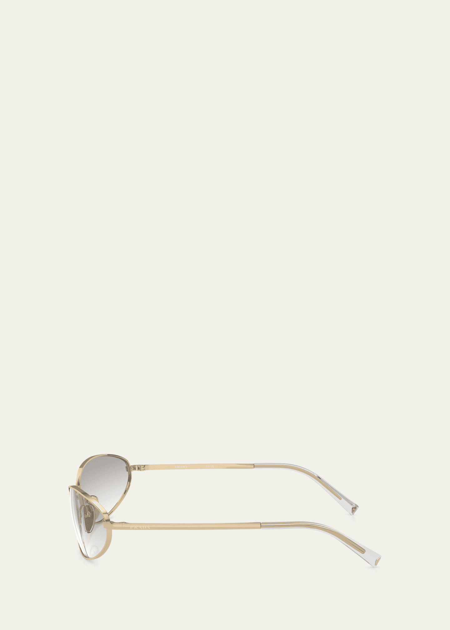 Prada Curved Mixed-Media Oval Sunglasses - Bergdorf Goodman