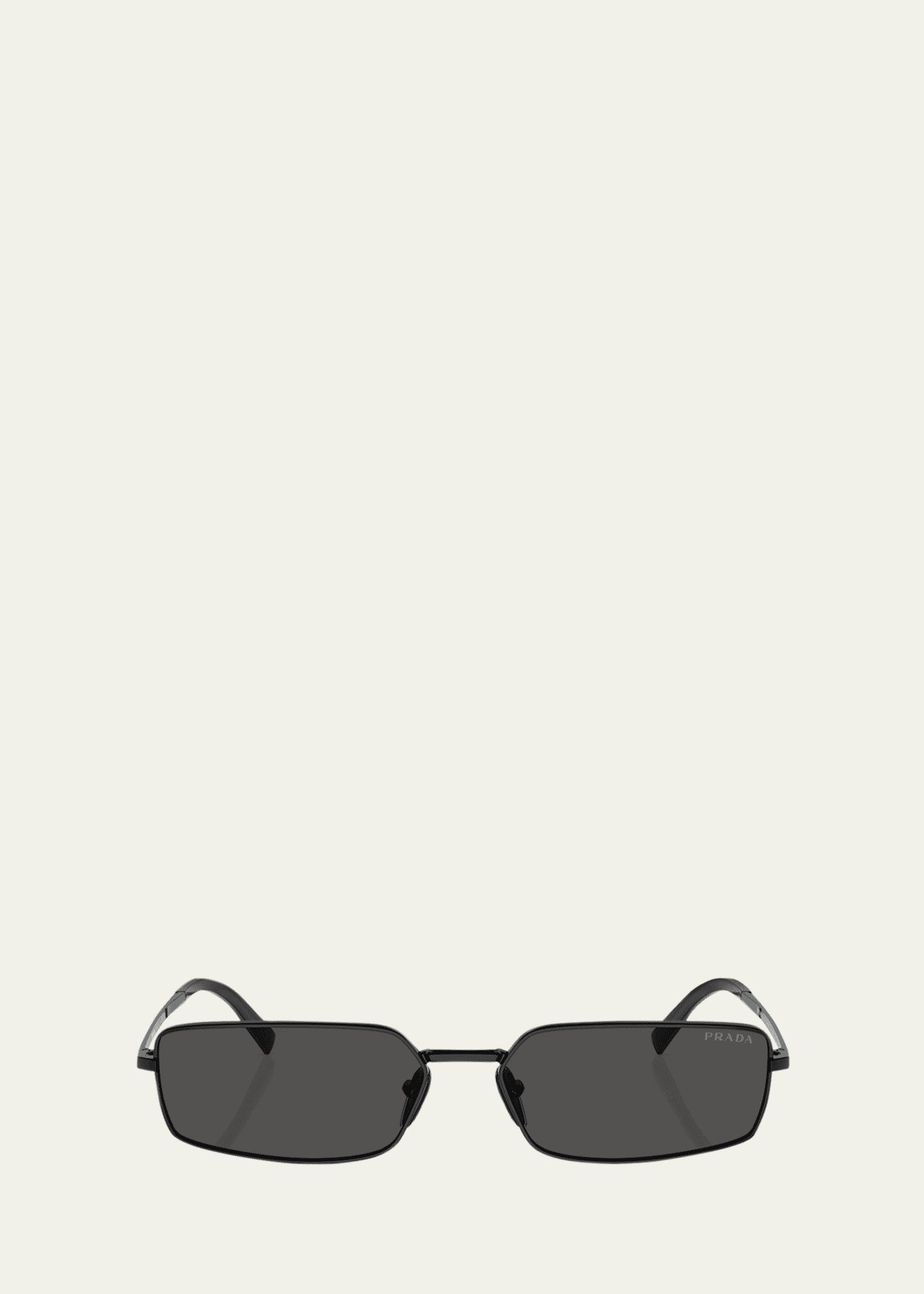 Prada Signature Steel & Plastic Rectangle Sunglasses Image 1 of 3
