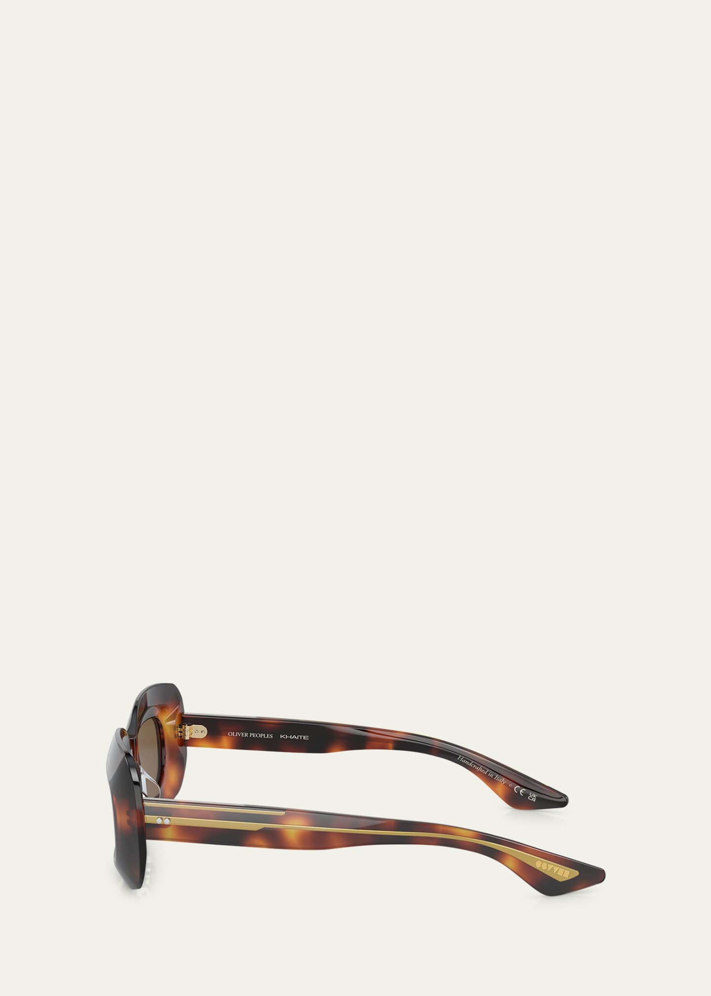 KHAITE x Oliver Peoples Beveled Acetate Rectangle Sunglasses Image 3 of 3
