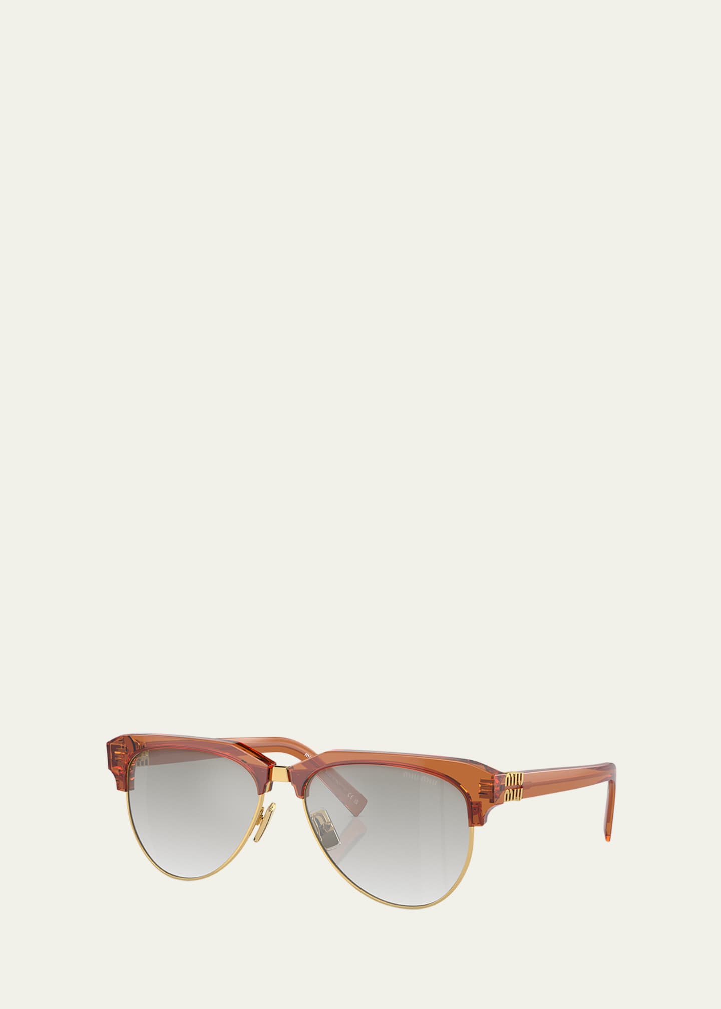Miu Miu Acetate & Metal Aviator Sunglasses Image 2 of 2