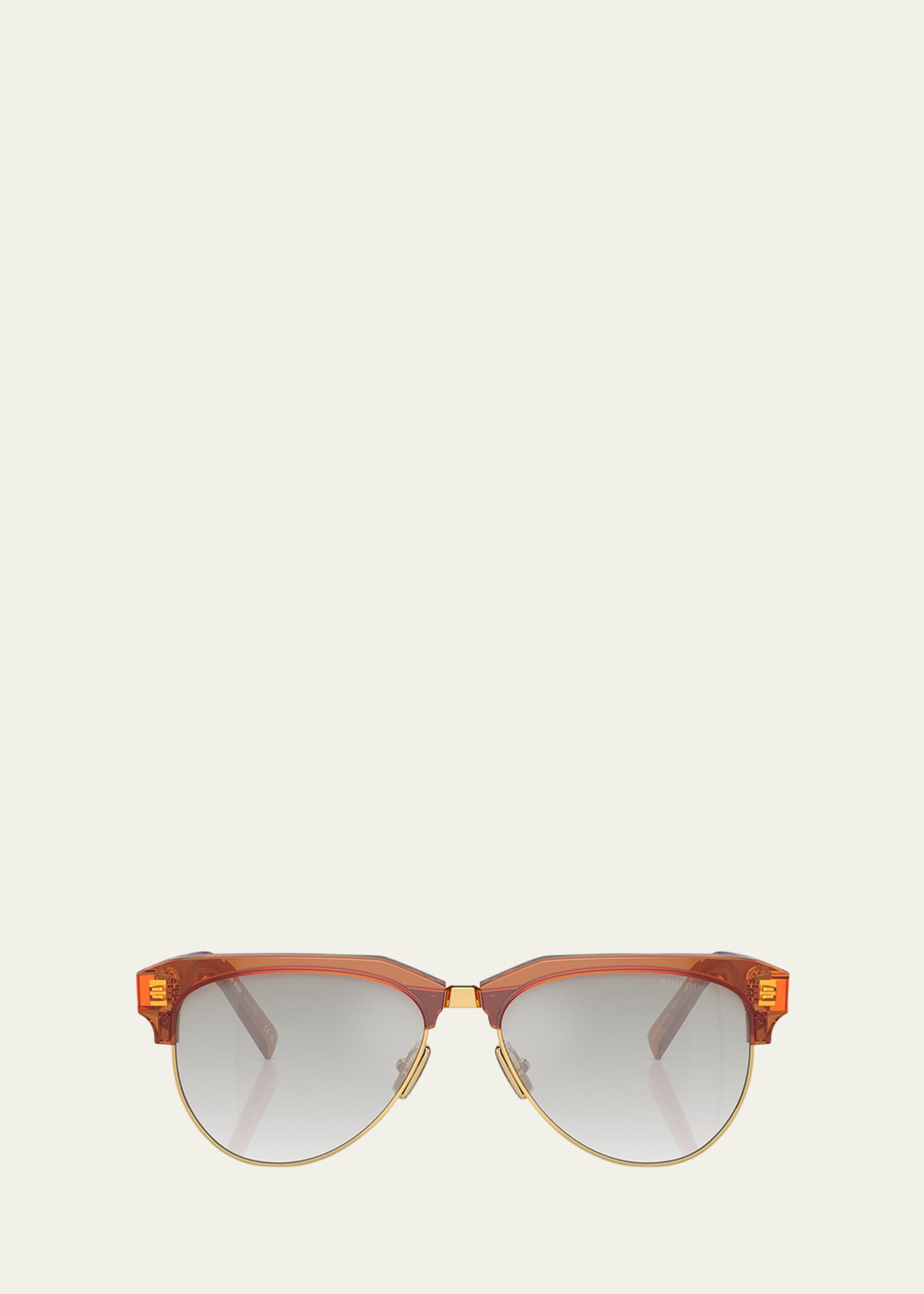 Miu Miu Acetate & Metal Aviator Sunglasses Image 1 of 2