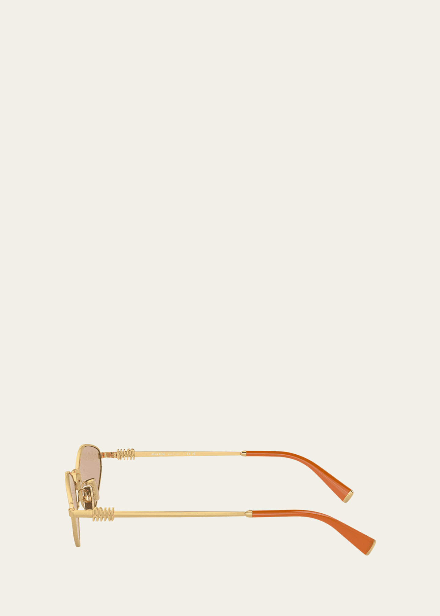miu miu★SALE★5I769D Miu Miu Mirrored Geometric Metal & Plastic Oval Sunglasses