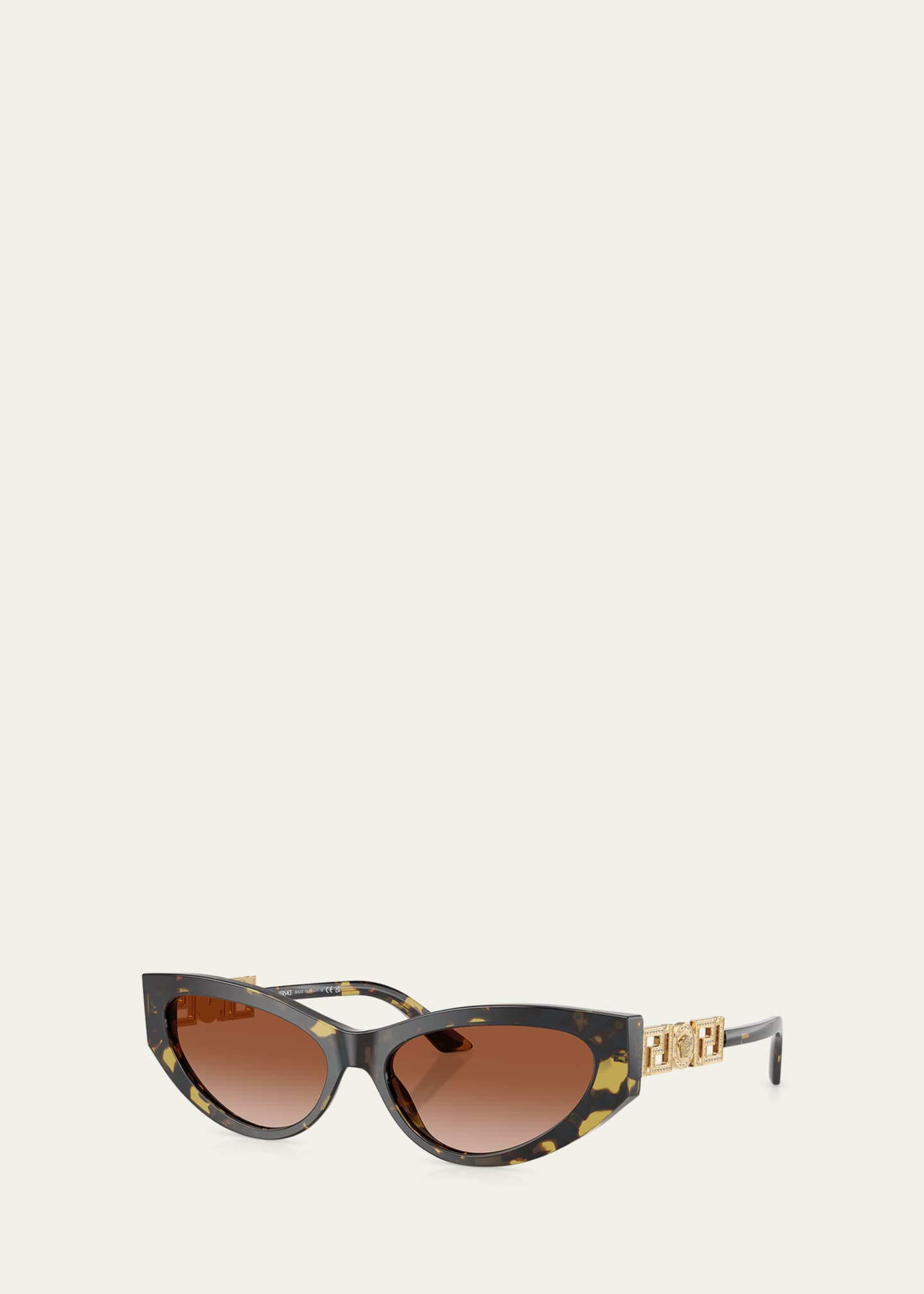 Greca Cat-eye Sunglasses Brown Tortoise - Versace main image 1