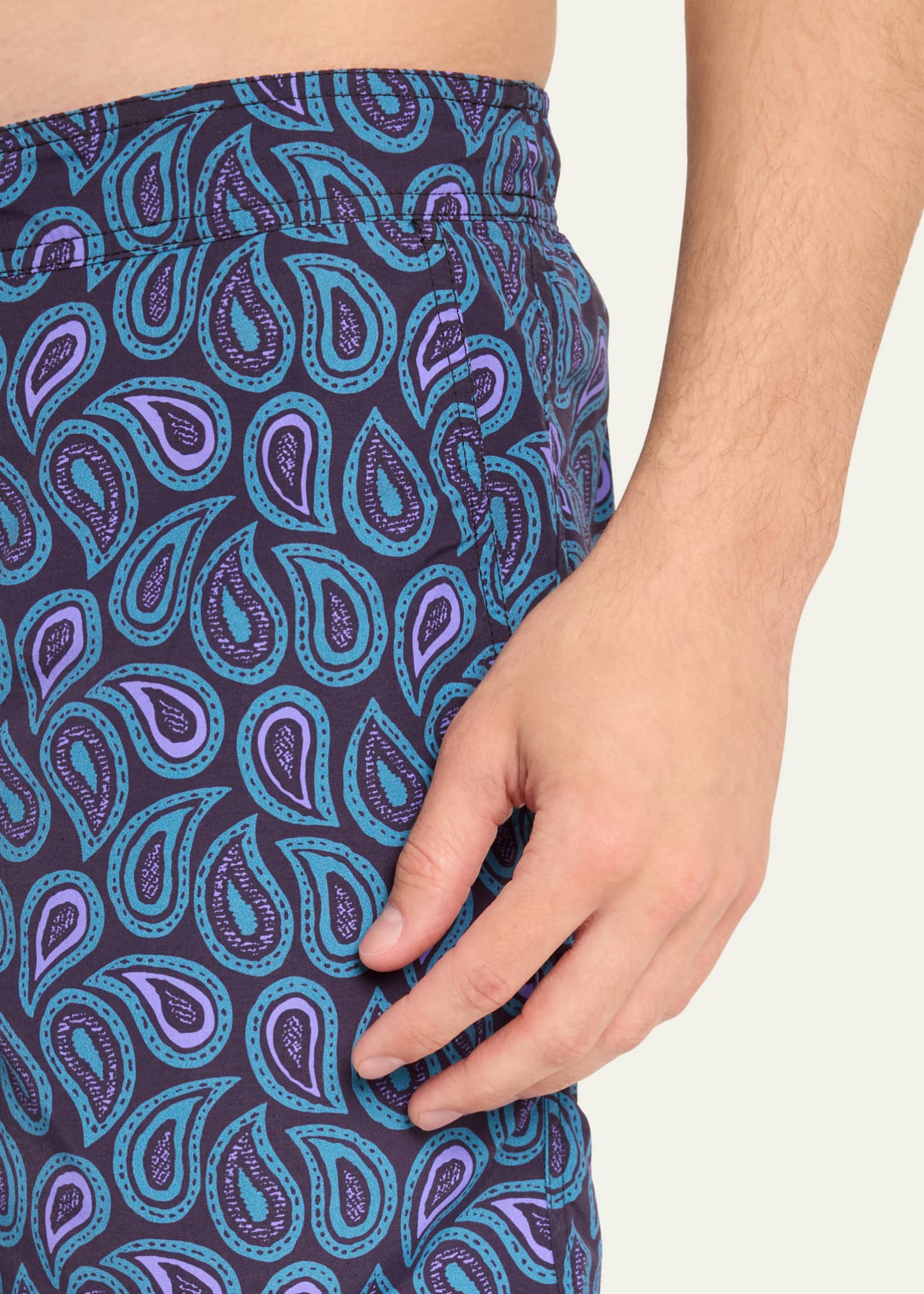 Charvet X Thorsun Men's Large Paisley Swim Shorts Image 4 of 4