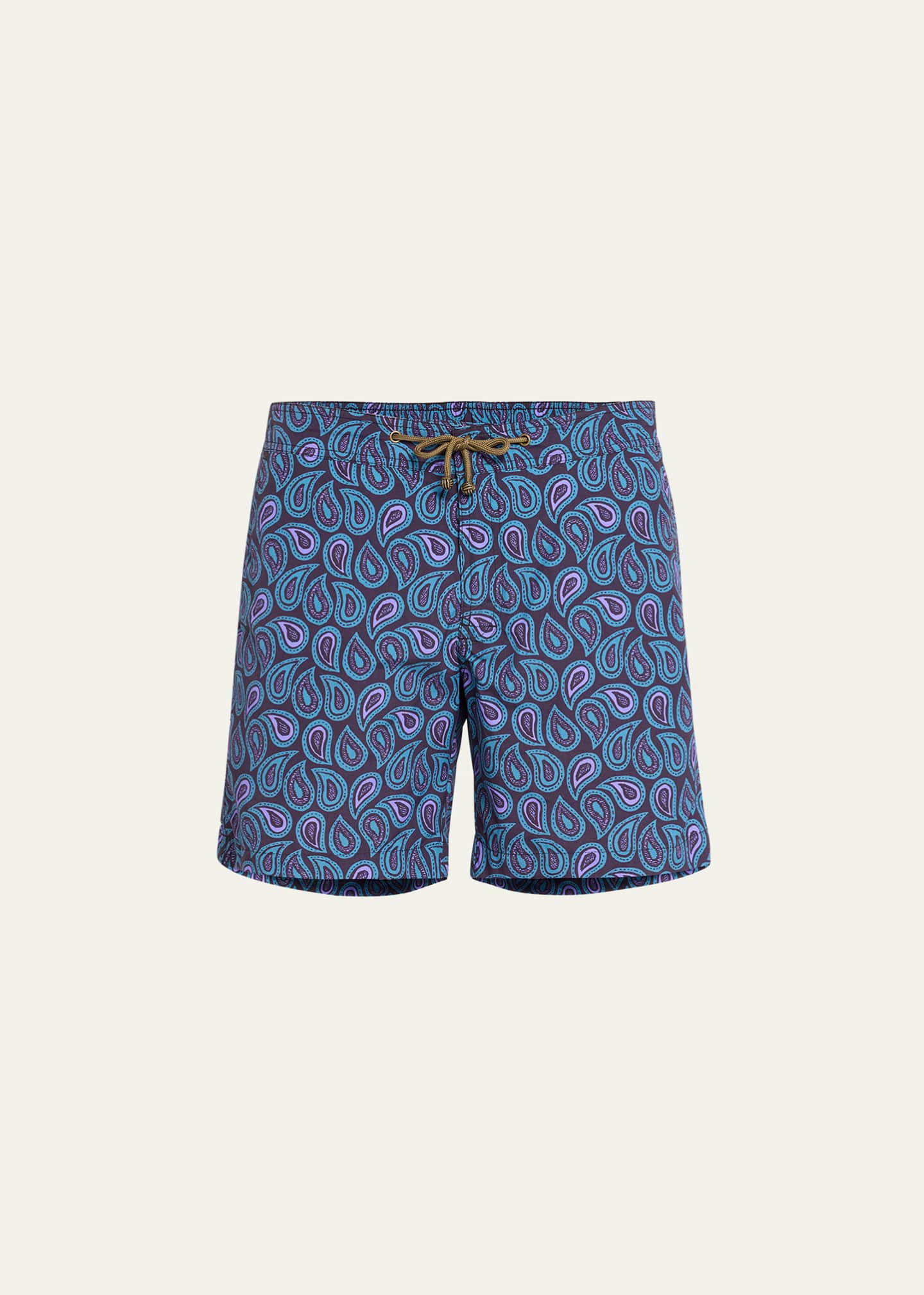 Charvet X Thorsun Men's Large Paisley Swim Shorts Image 1 of 4
