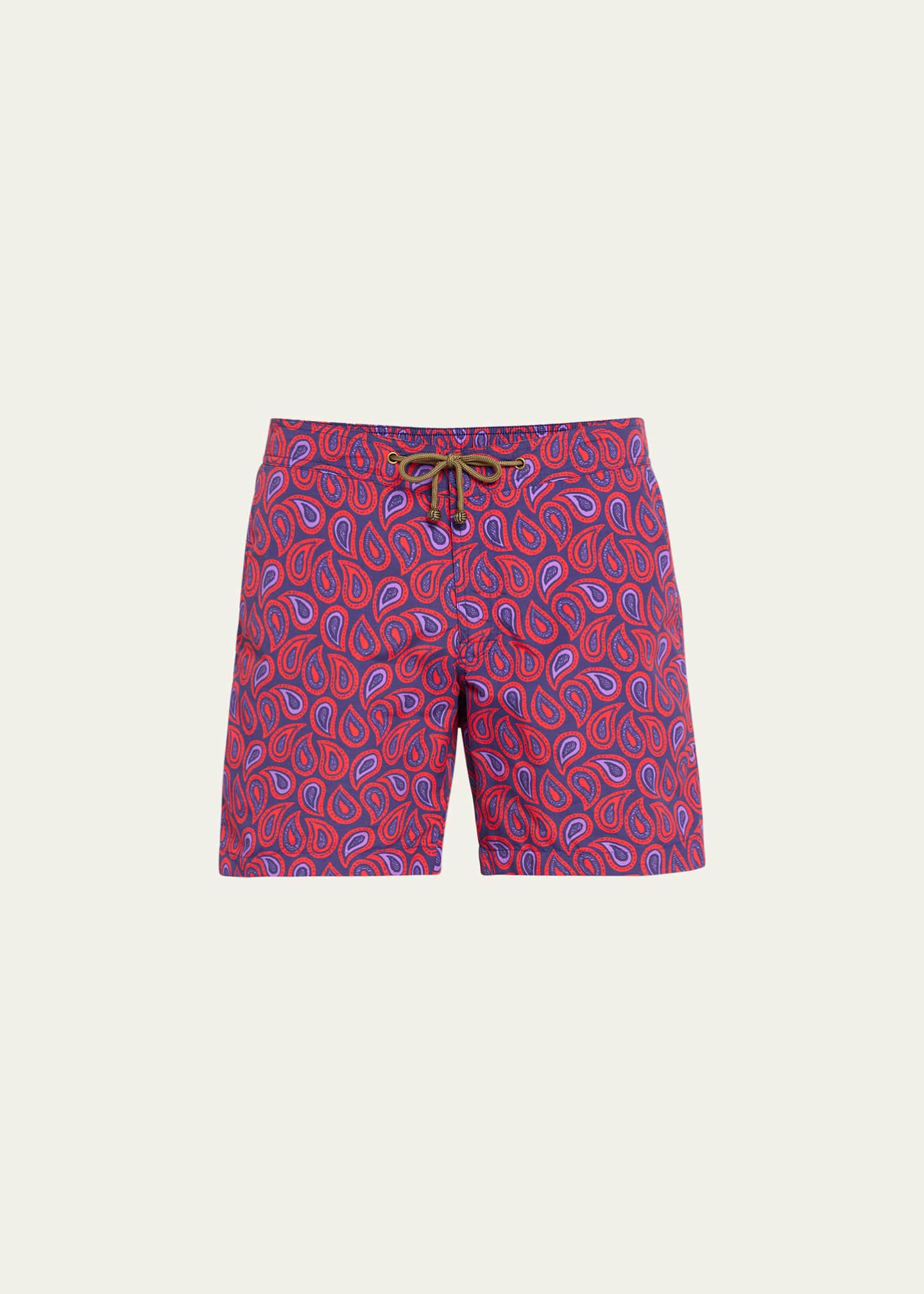 Charvet X Thorsun Men's Large Paisley Swim Shorts Image 1 of 4