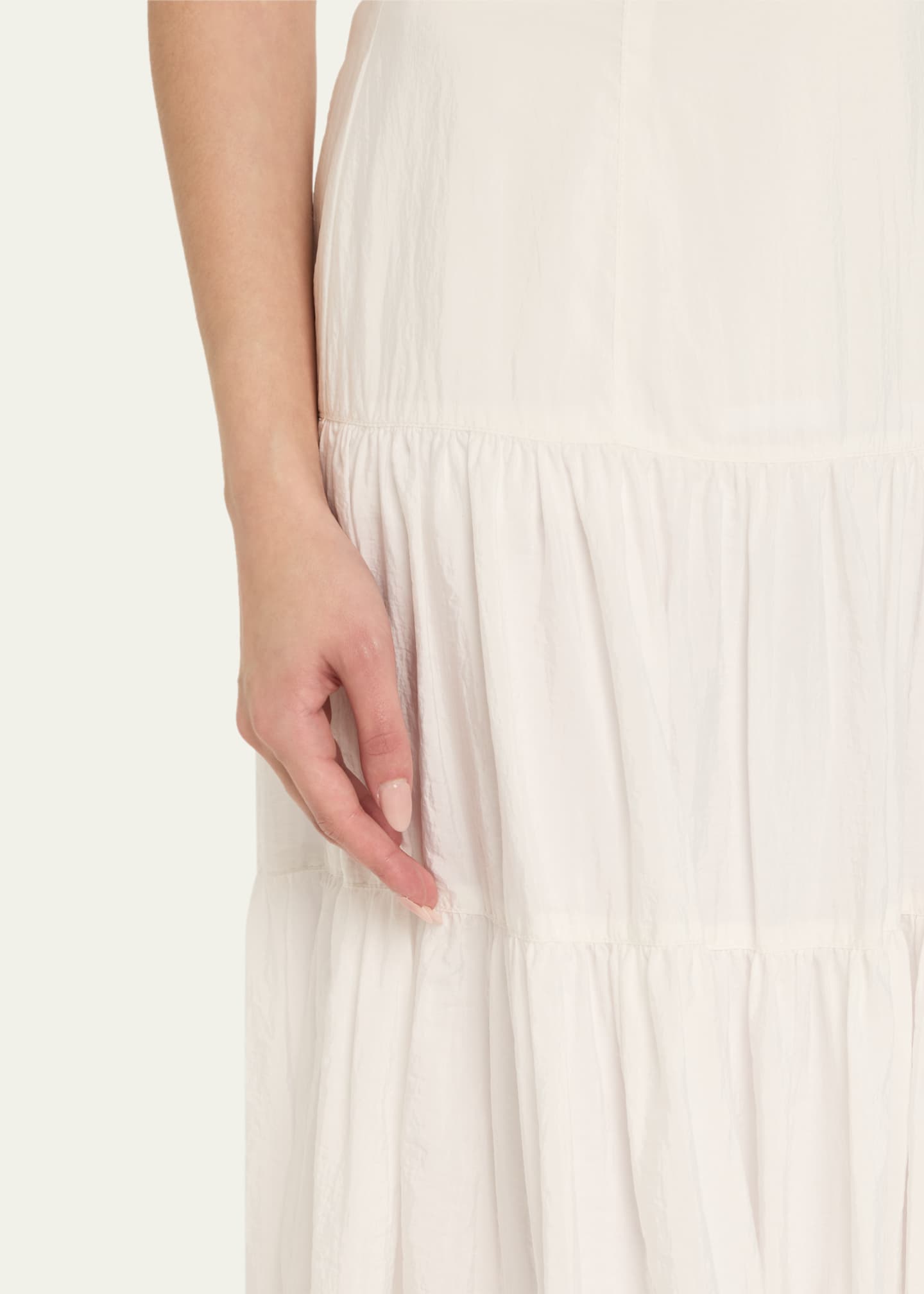 Cinq a Sept Pyper Tiered Bubble-Hem Midi Skirt Image 5 of 5