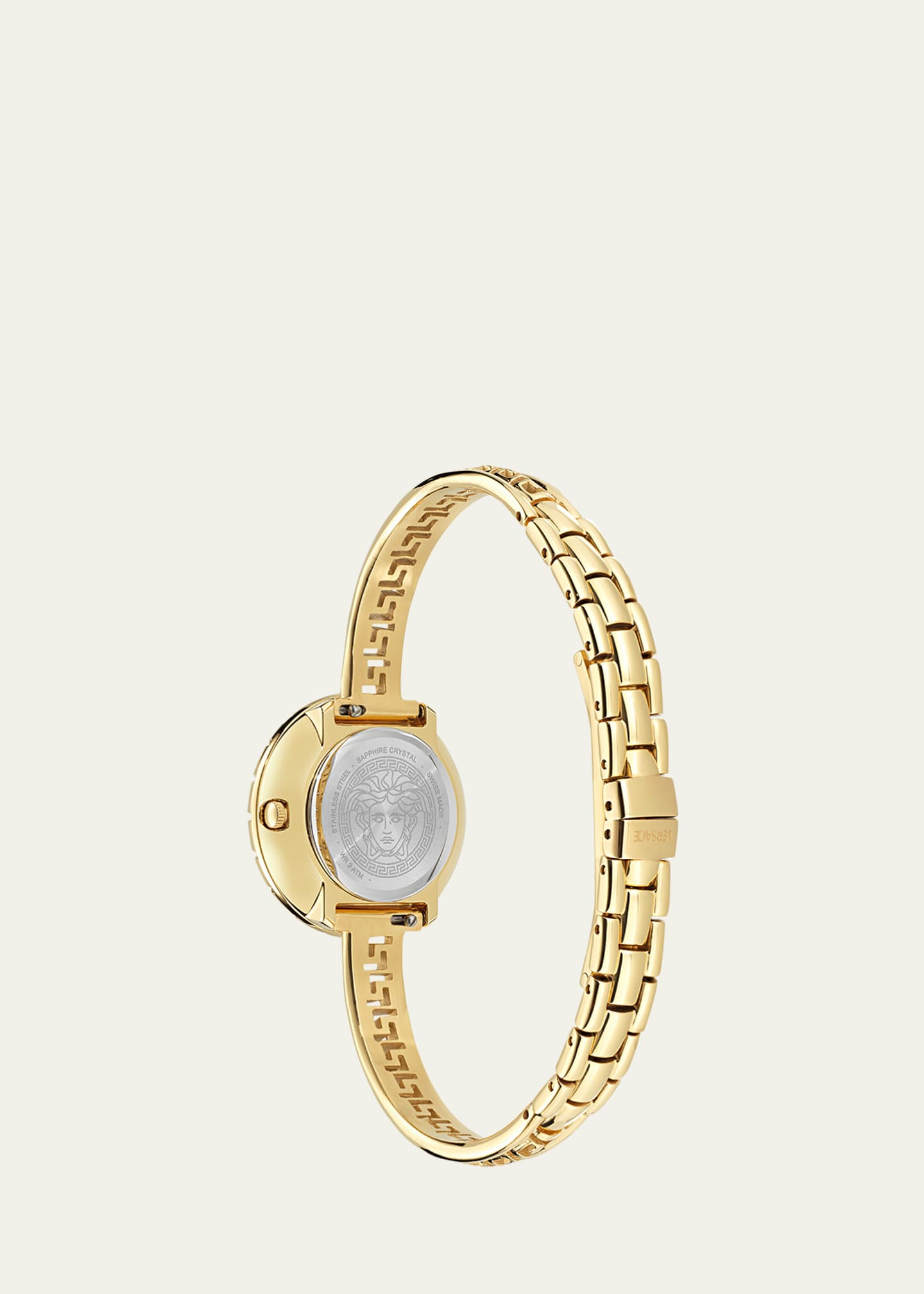 Versace 28mm La Greca Bangle Bracelet Watch with Diamonds