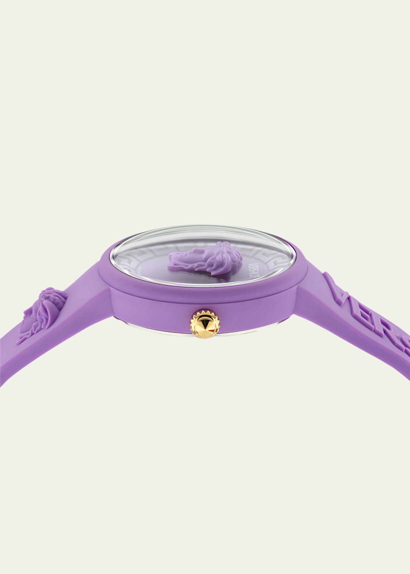 Versace 38mm Medusa Pop Watch with Silicone Strap and Matching Case, Purple Image 2 of 4