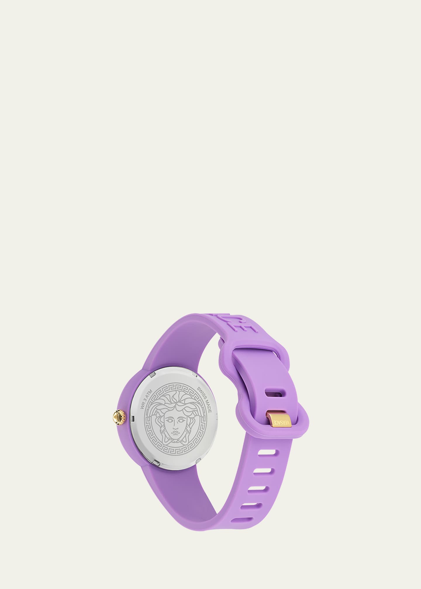 Versace 38mm Medusa Pop Watch with Silicone Strap and Matching Case, Purple Image 3 of 4