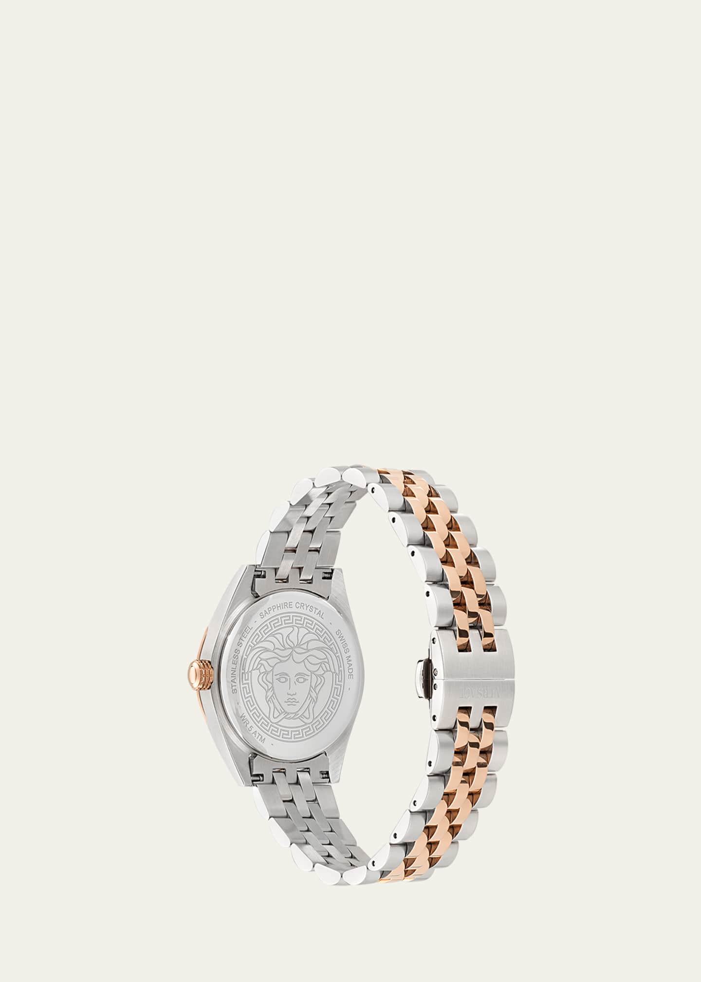 Versace 36mm V-Code Watch with Bracelet Strap, Two Tone Image 4 of 5