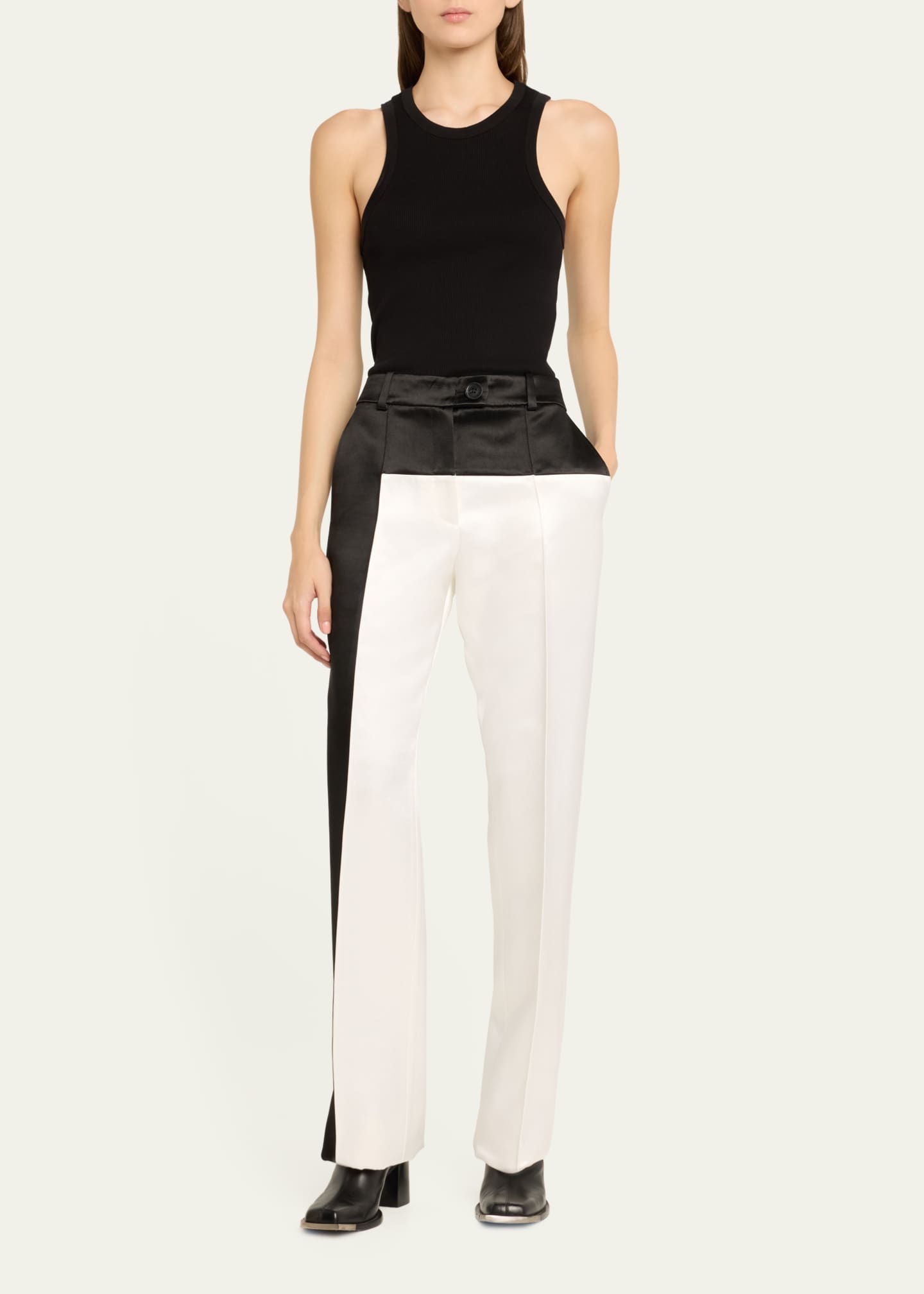 Peter Do Colorblock Straight Leg Pants