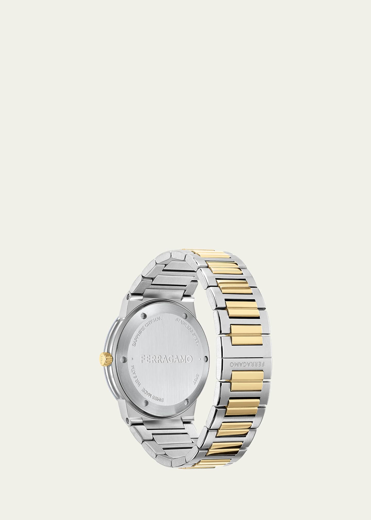 Ferragamo Men's Infinity Sapphire Two-Tone Bracelet Watch, 41mm Image 3 of 4