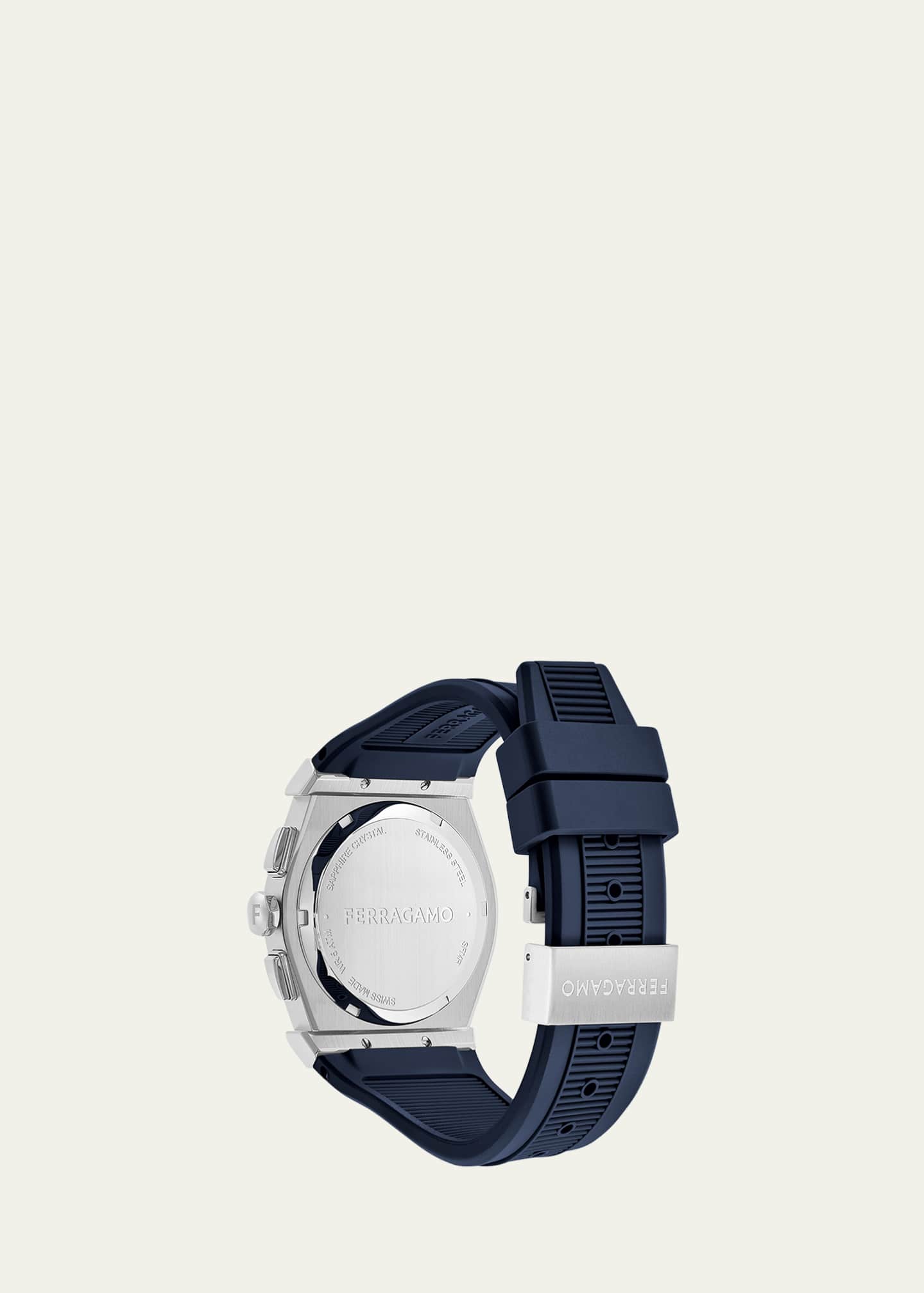 Ferragamo Men's Vega Chrono Rubber-Strap Watch, 42mm Image 3 of 4