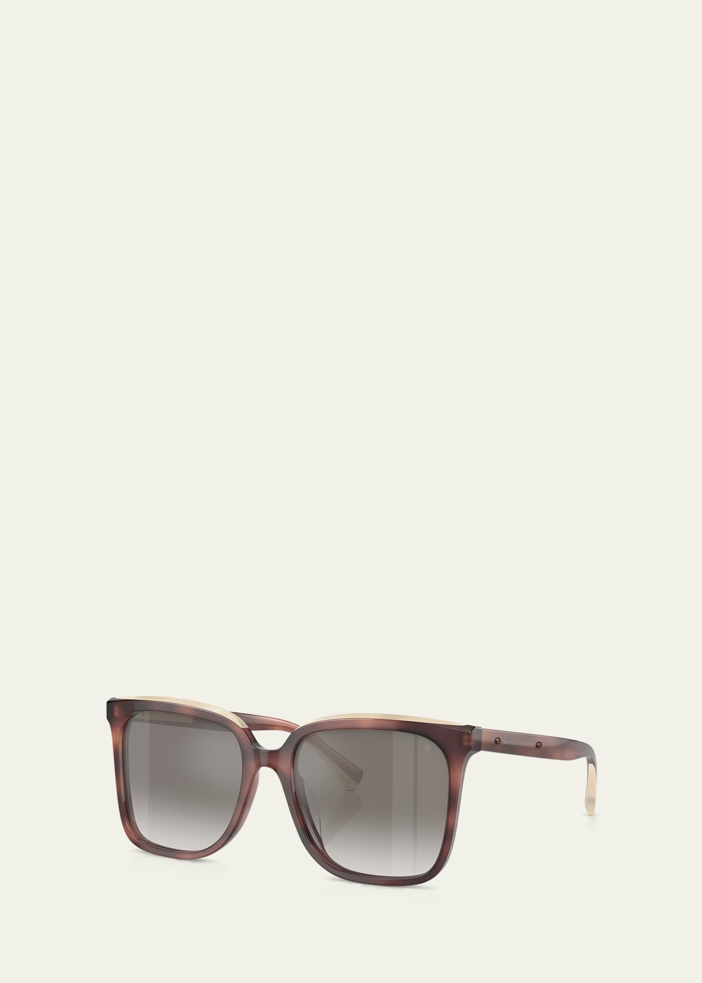 Brunello Cucinelli Mirrored Acetate Square Sunglasses Image 2 of 3