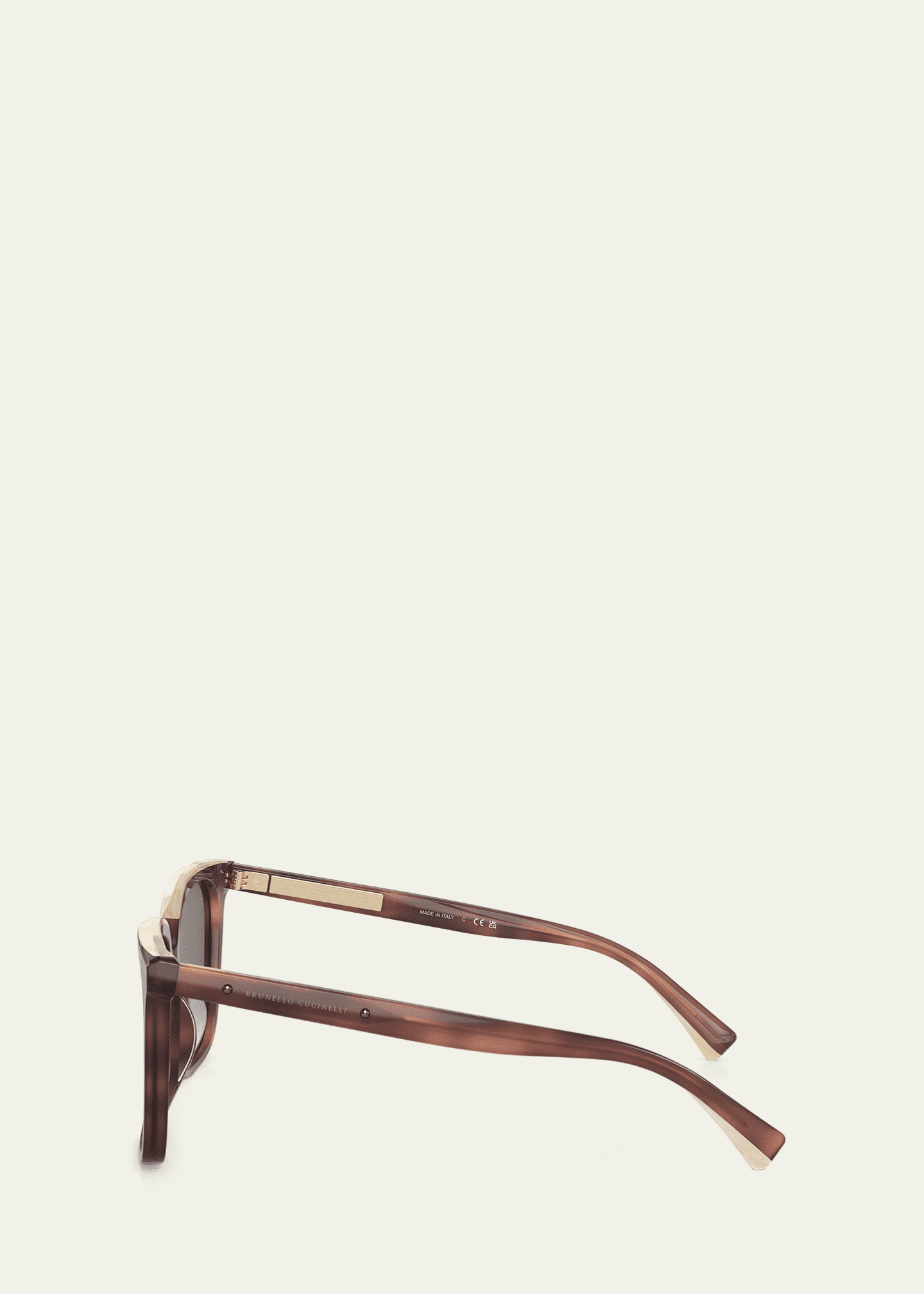 Brunello Cucinelli Mirrored Acetate Square Sunglasses Image 3 of 3
