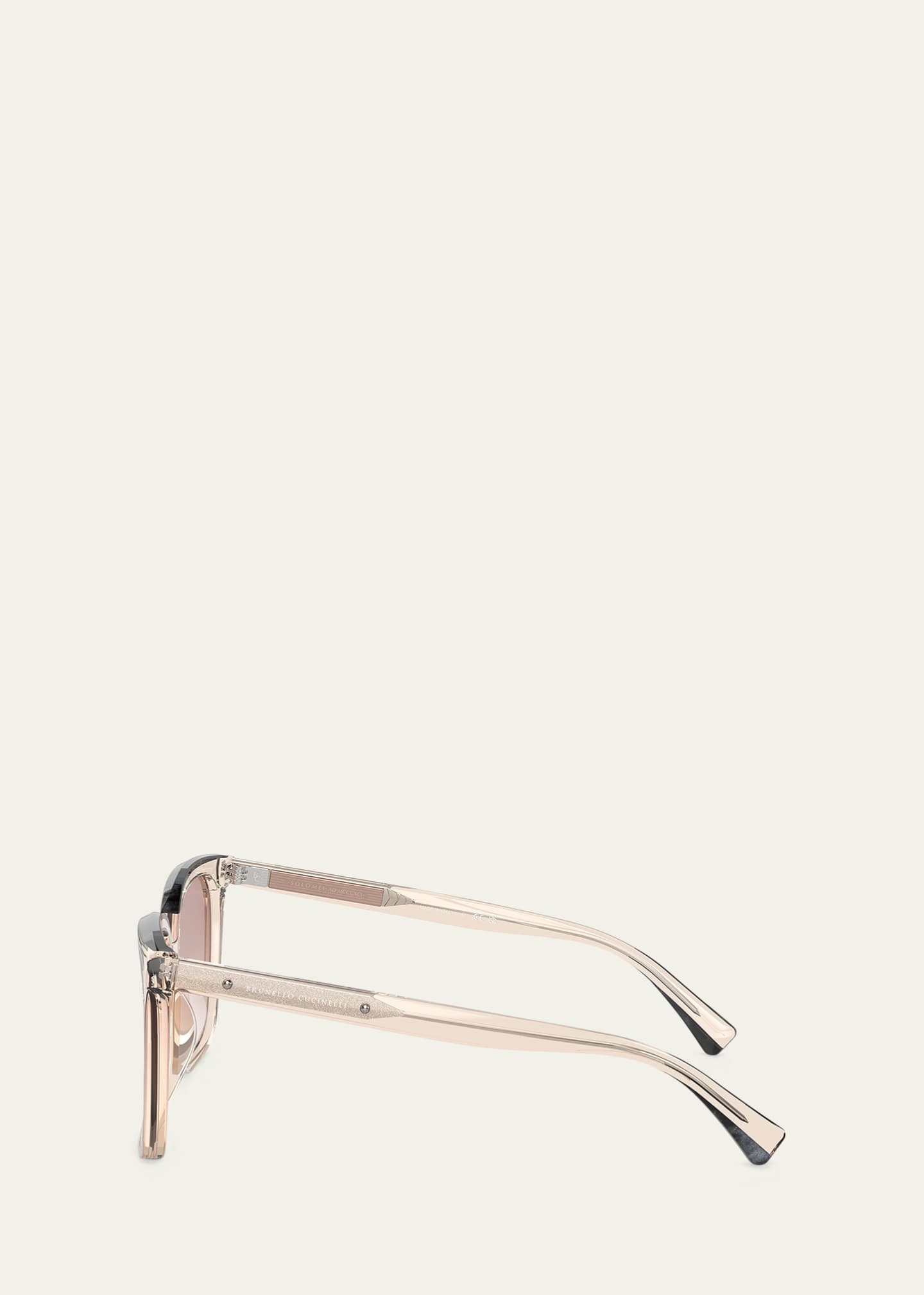Brunello Cucinelli Sleek Acetate Square Sunglasses Image 3 of 3