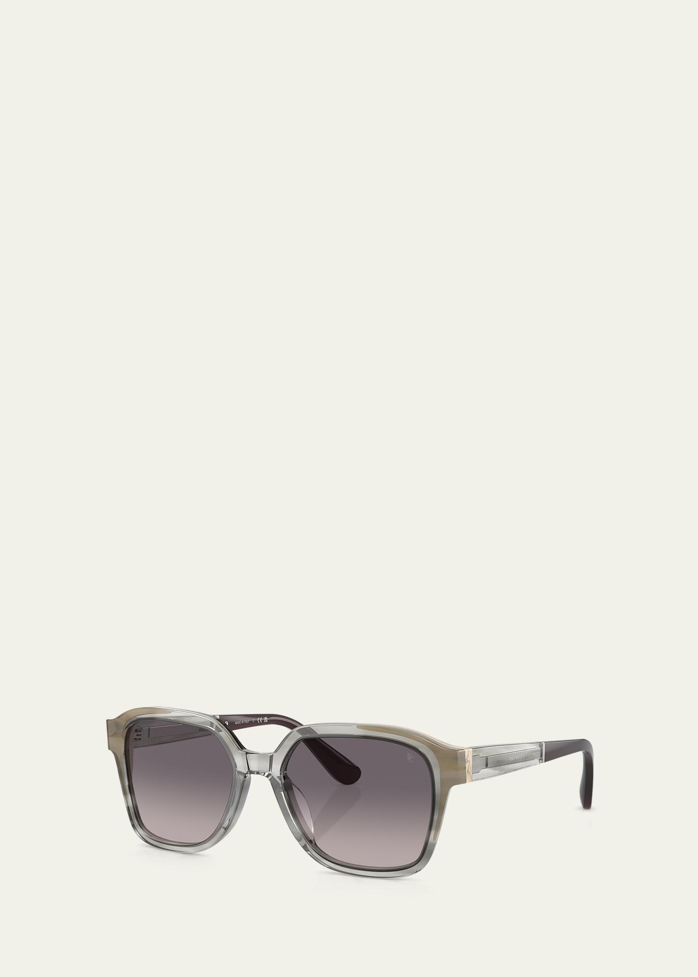 Brunello Cucinelli Sleek Gradient Acetate Square Sunglasses - Bergdorf ...