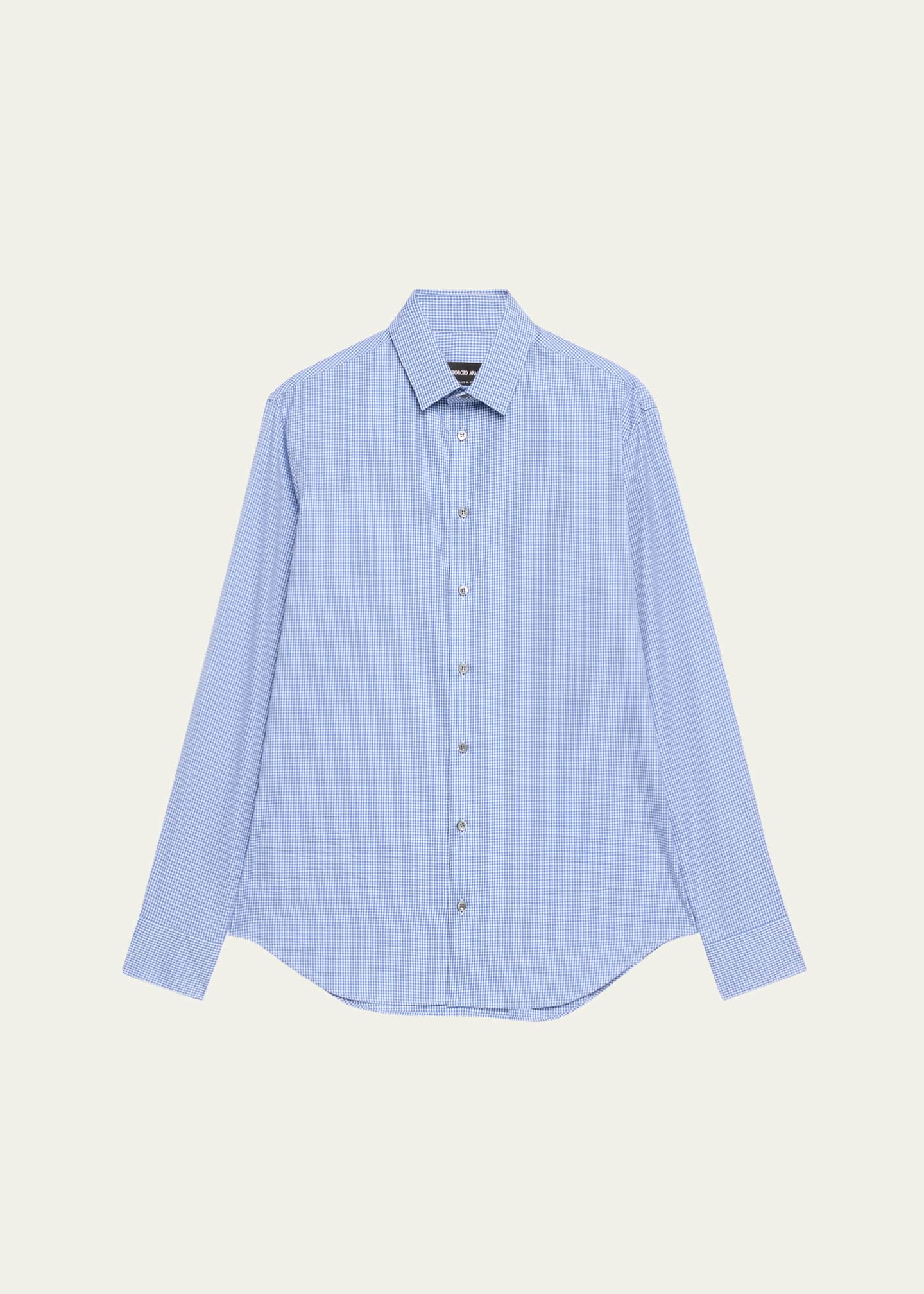 Giorgio Armani Men's Gingham Sport Shirt Image 1 of 5