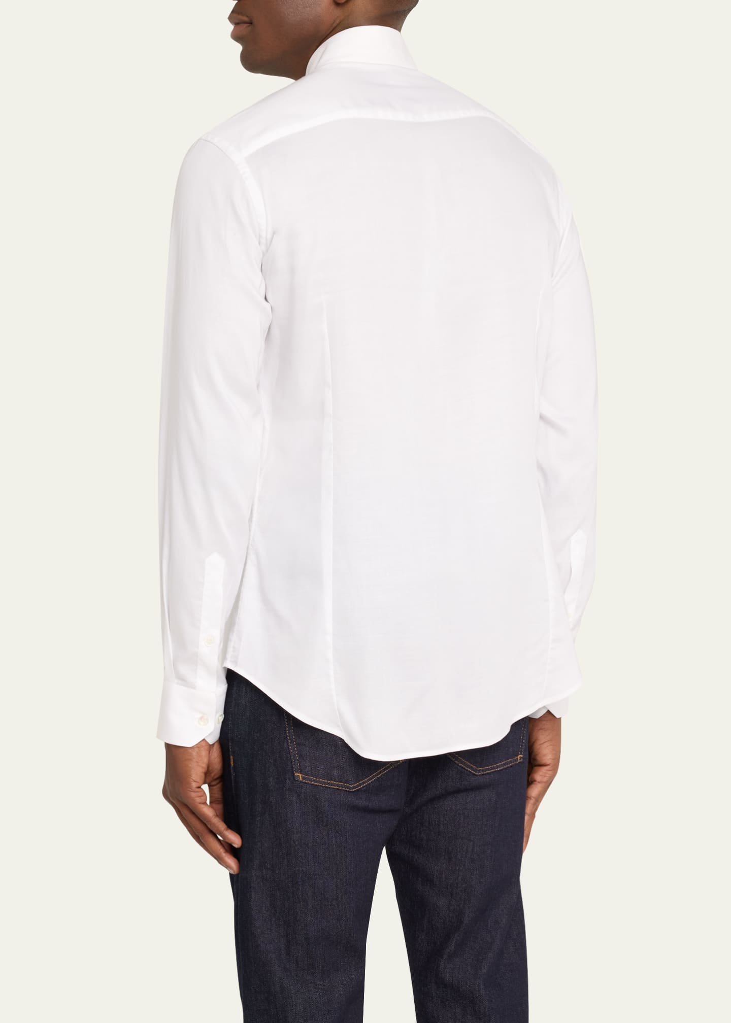 Giorgio Armani Men's Solid Tencel Sport Shirt Image 3 of 5
