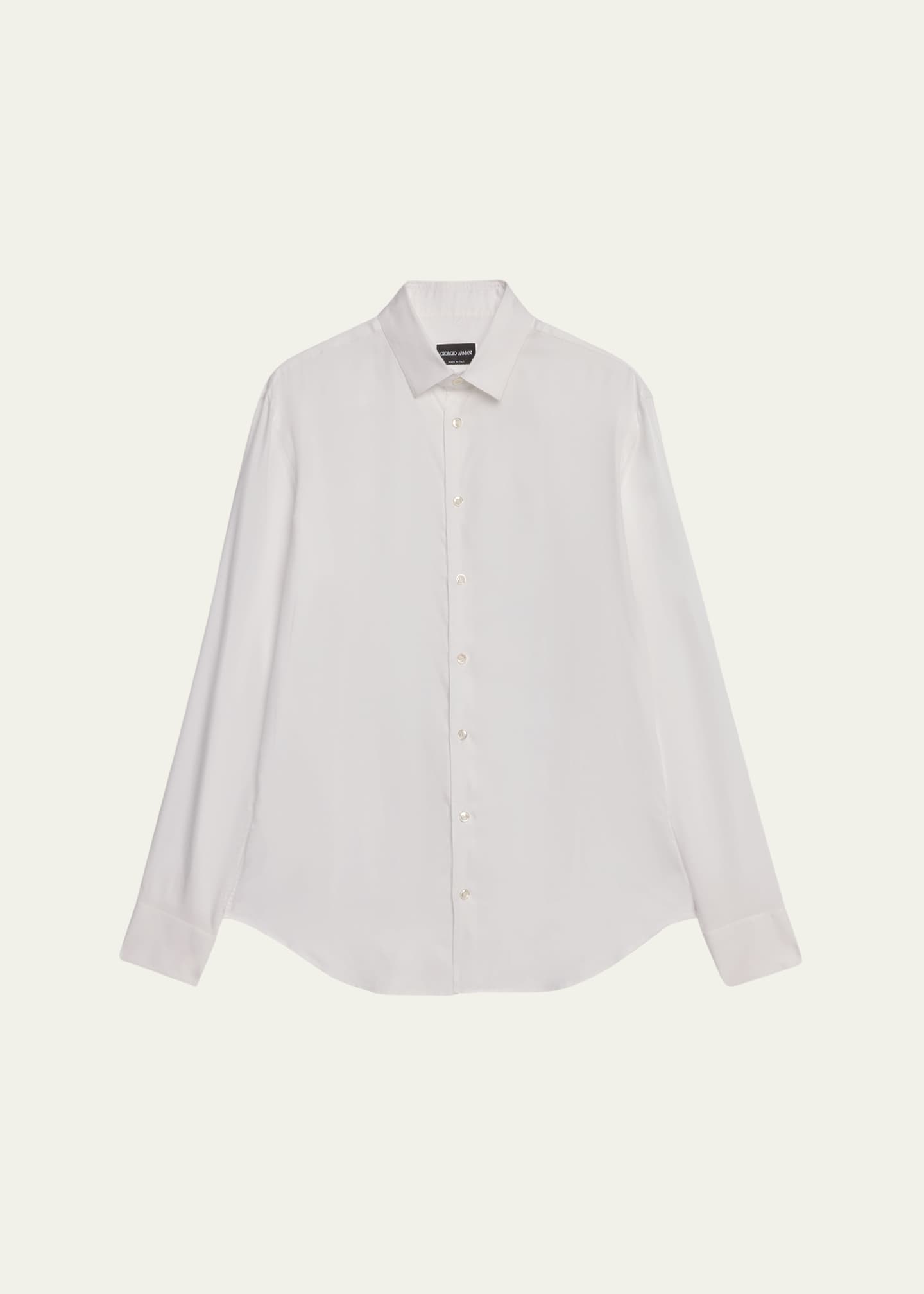 Giorgio Armani Men's Solid Tencel Sport Shirt Image 1 of 5