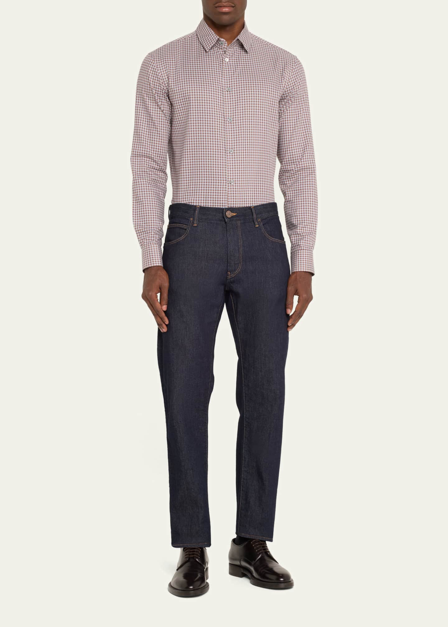 Giorgio Armani Men's Plaid Sport Shirt Image 2 of 5
