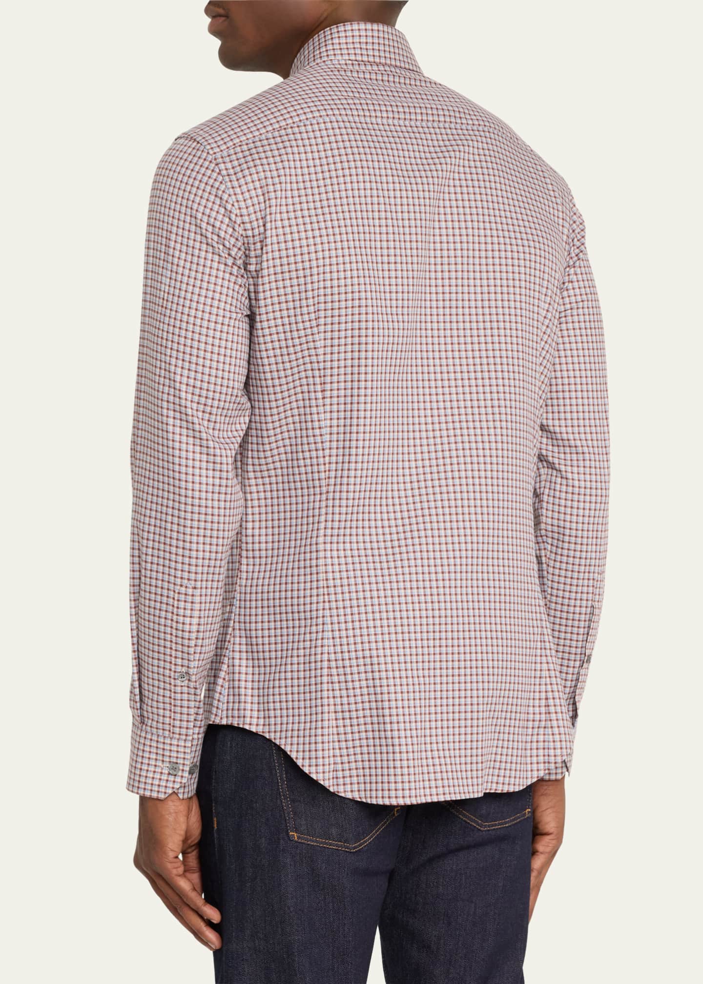Giorgio Armani Men's Plaid Sport Shirt Image 3 of 5