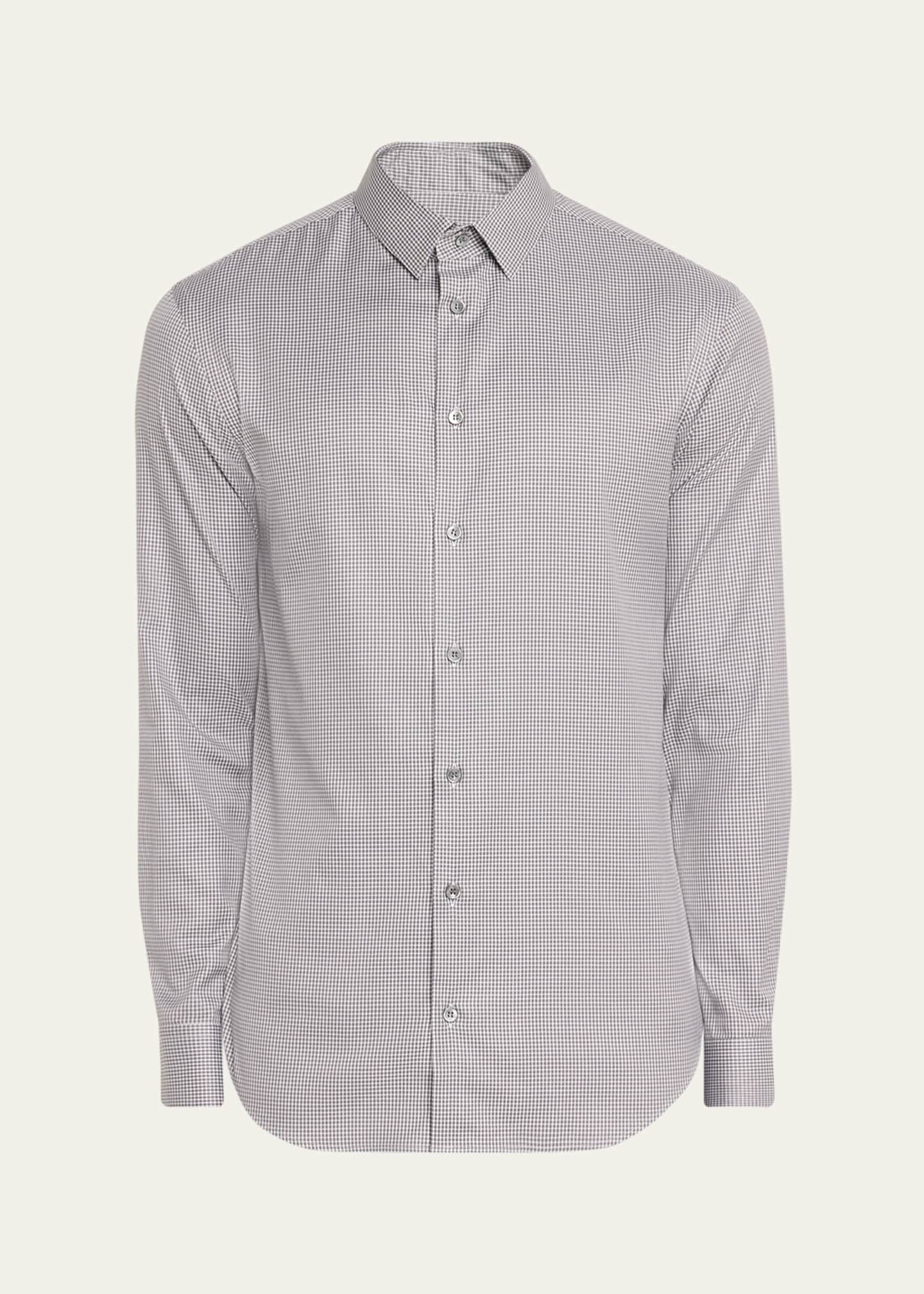 Giorgio Armani Men's Gingham Sport Shirt Image 1 of 5