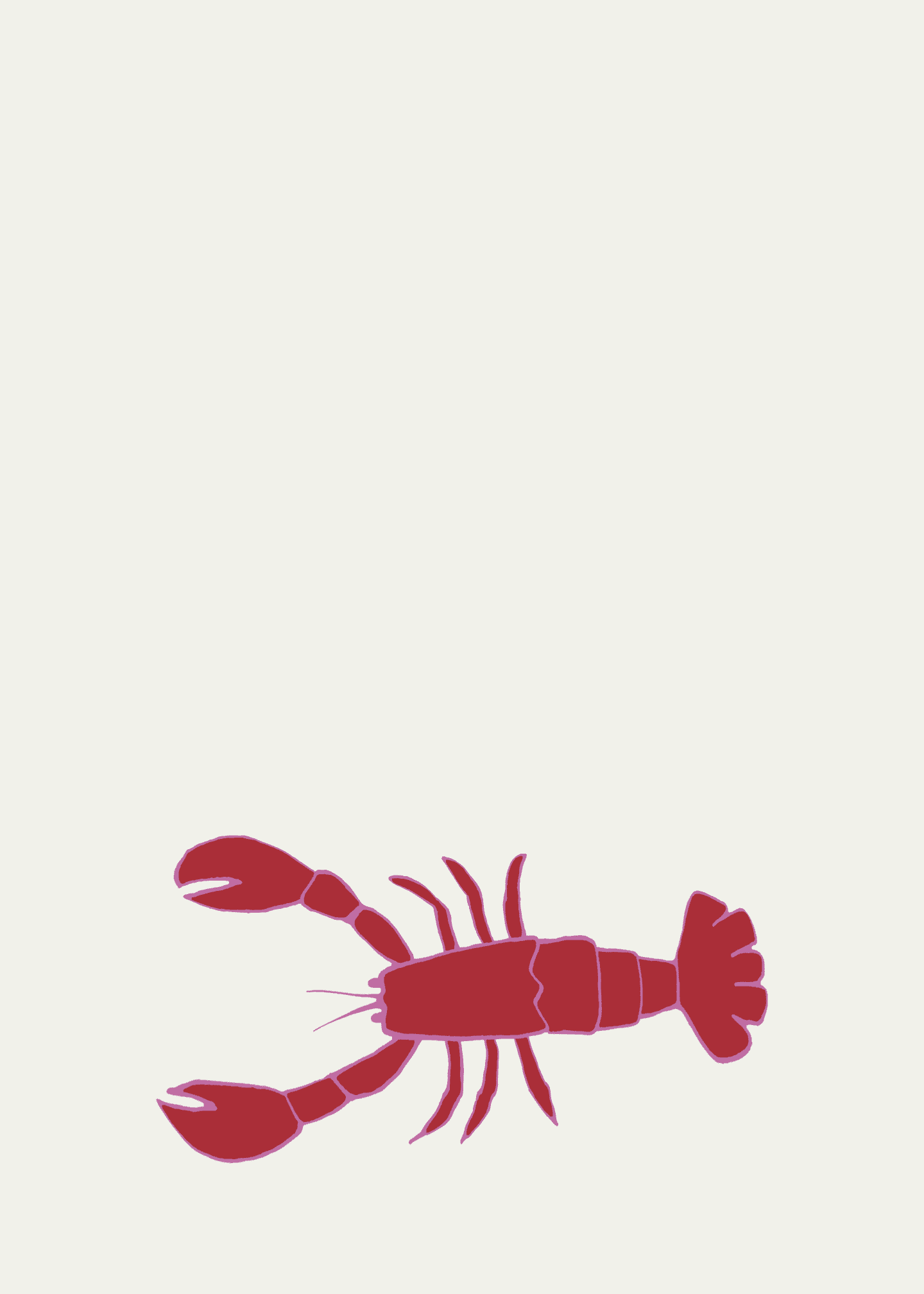 Amuse La Bouche Lobster Linen Tablecloth