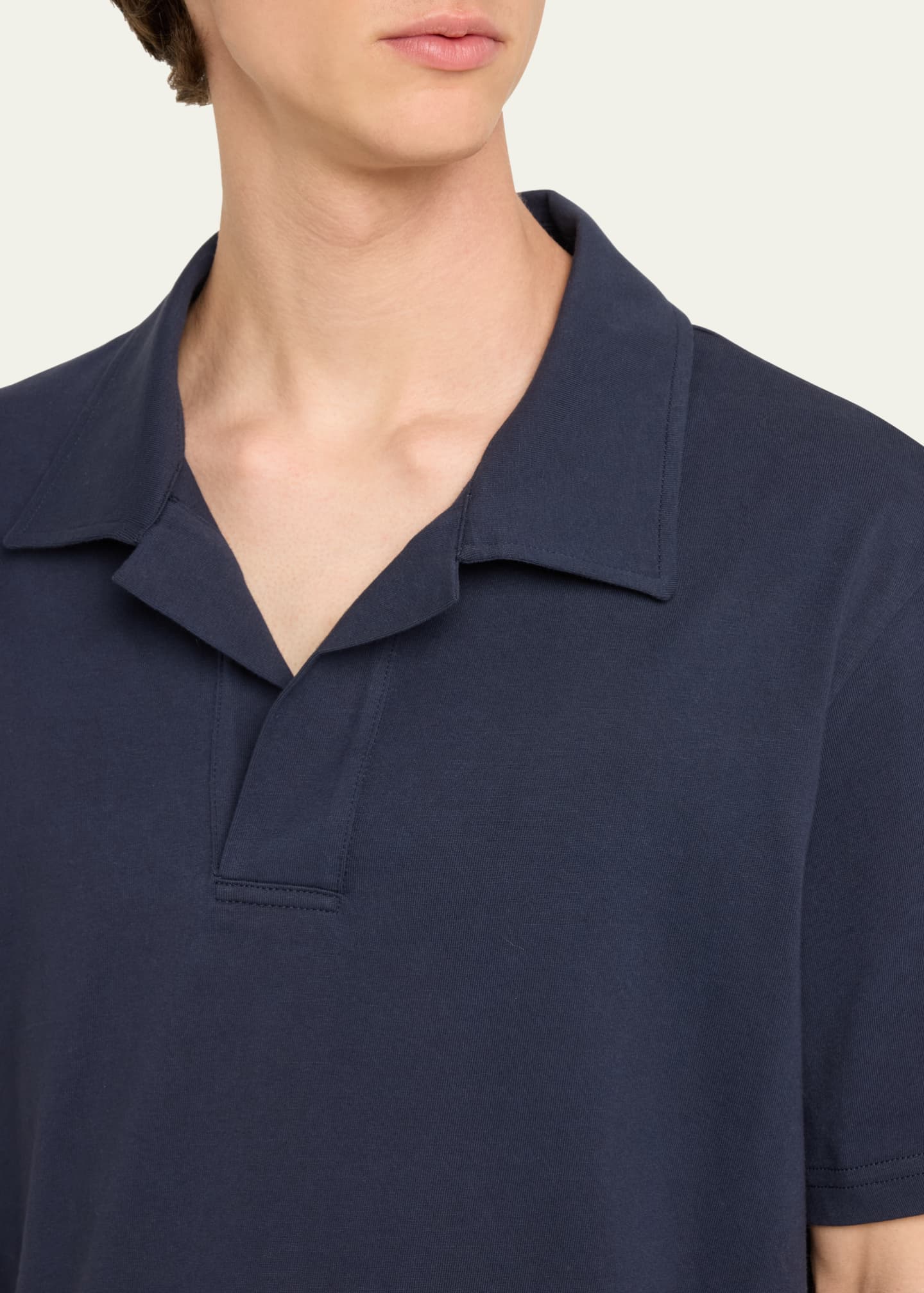 Gabriela Hearst Men's Jaime Cotton Jersey Polo Shirt Image 5 of 5