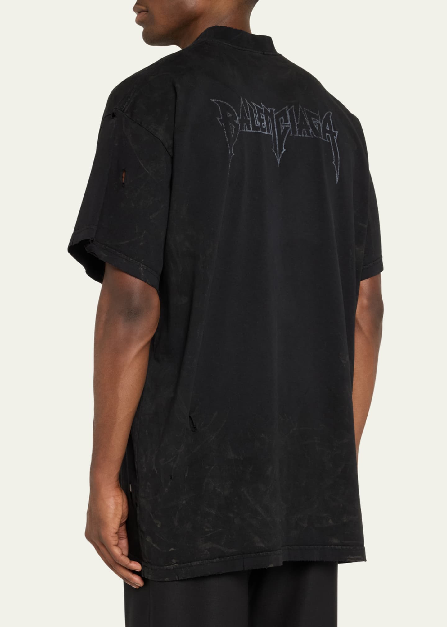 Balenciaga Men's Paris Moon Jersey T-Shirt Image 3 of 5