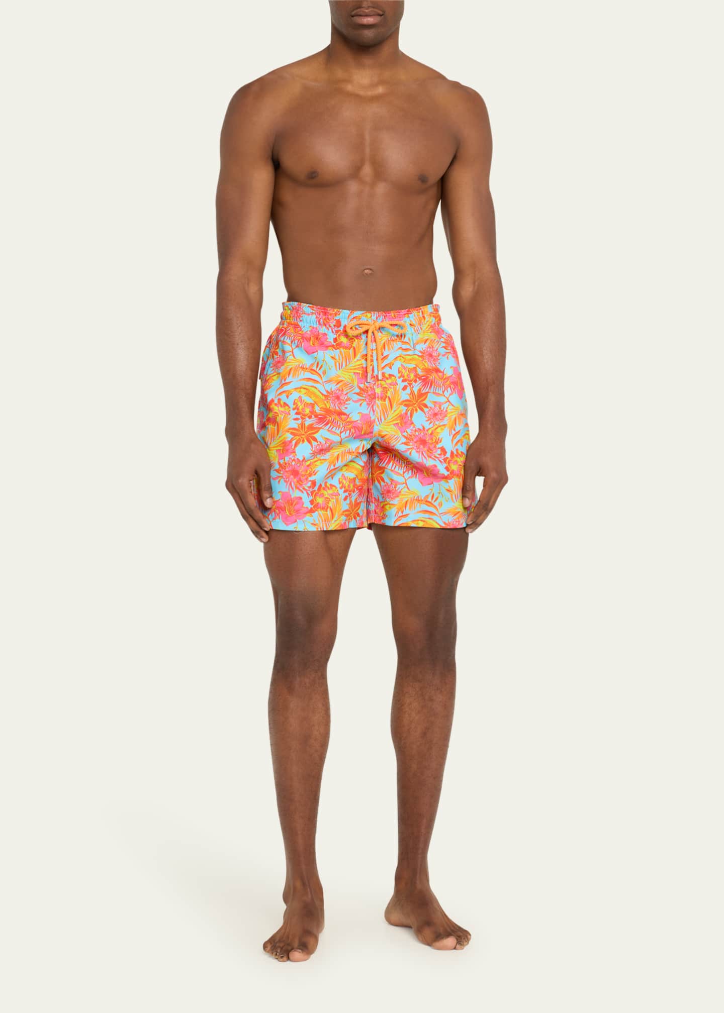 Vilebrequin Men's Tahiti Flower-Print Swim Shorts Image 2 of 4