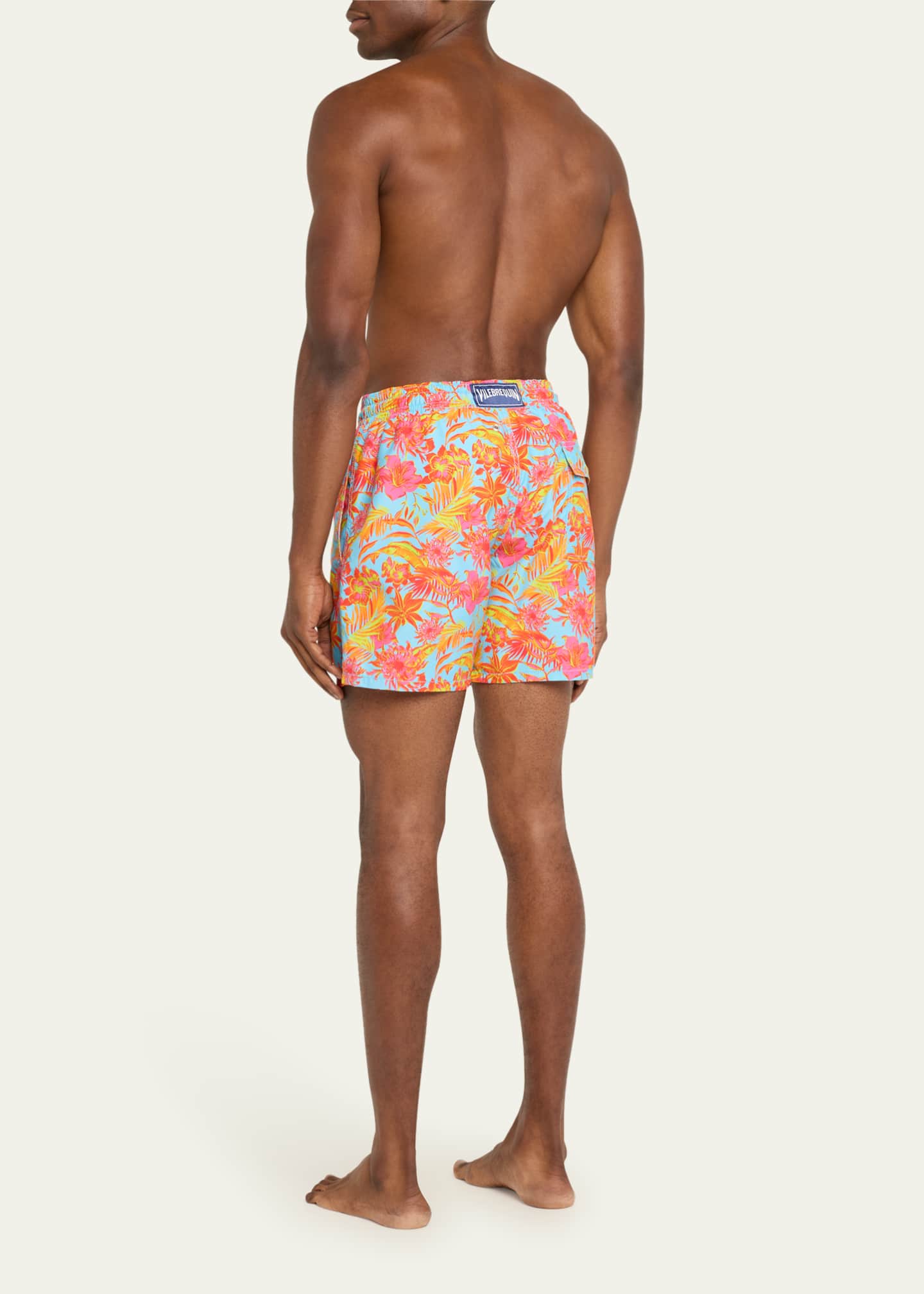Vilebrequin Men's Tahiti Flower-Print Swim Shorts Image 3 of 4