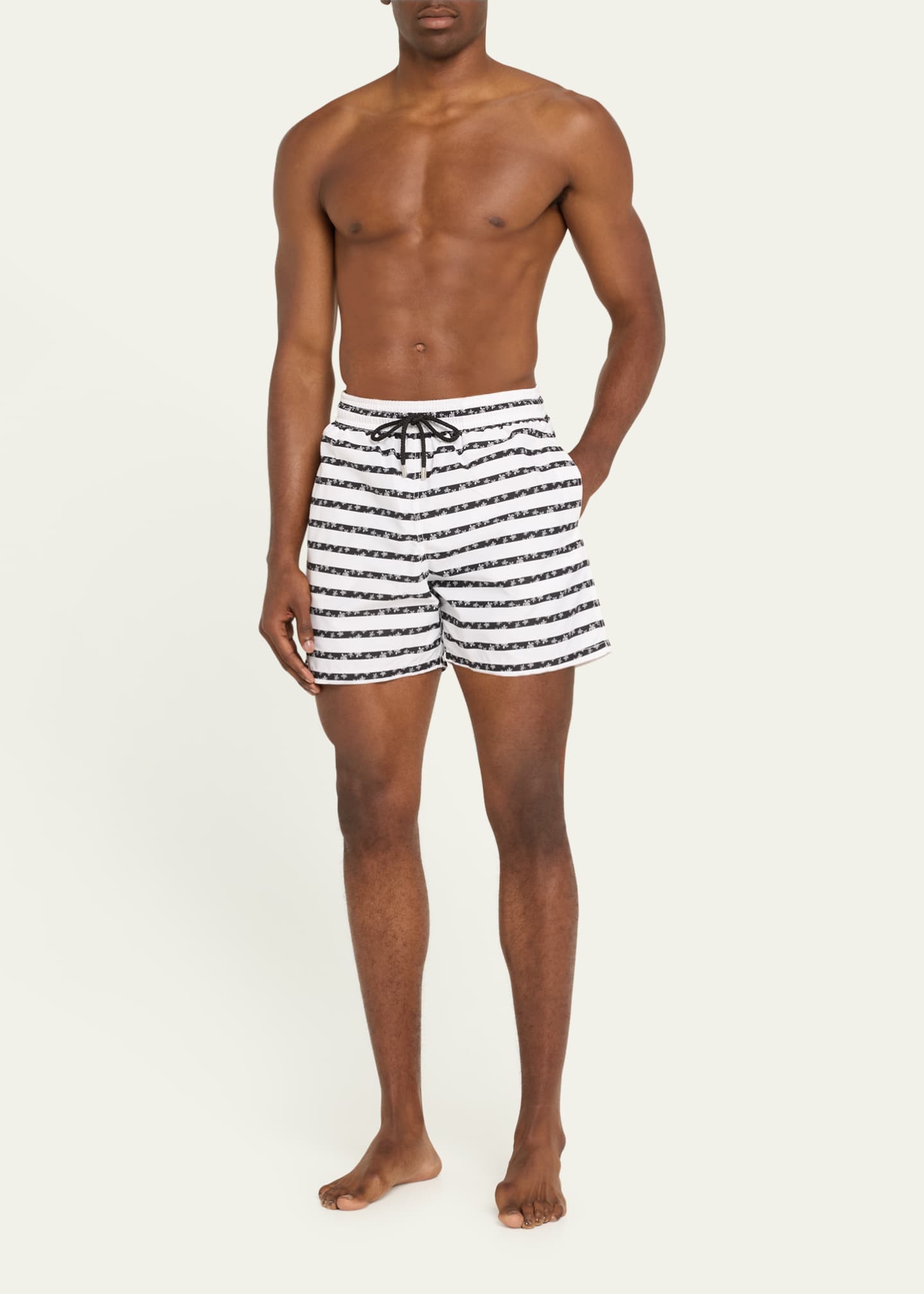 Vilebrequin Men's Micro-Turtle Striped Swim Shorts Image 2 of 4