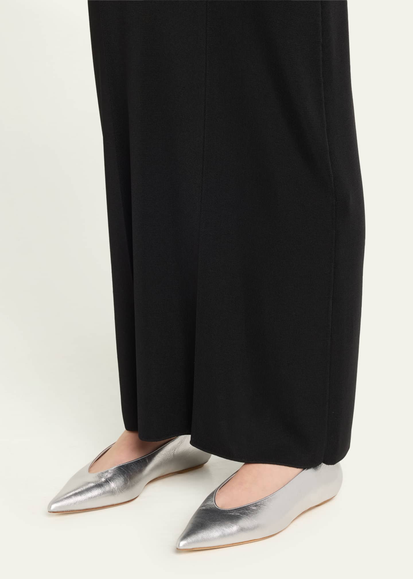 Stuart Weitzman Lina Metallic Point Toe Ballerina Flats