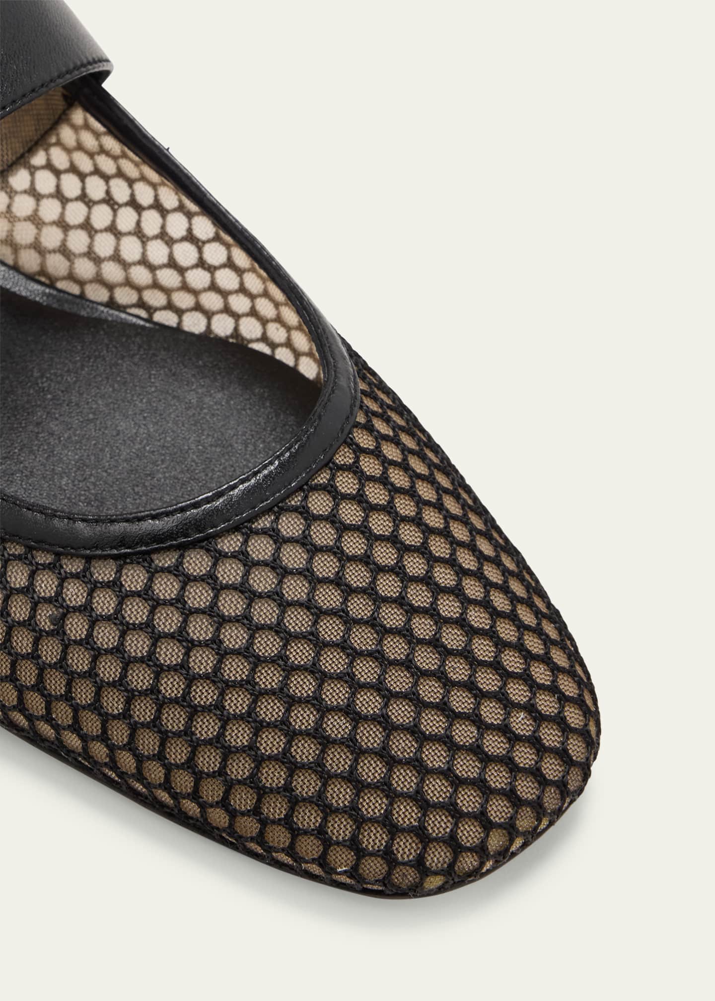 Stuart Weitzman Arabella Mesh Mary Jane Ballerina Flats Image 5 of 5