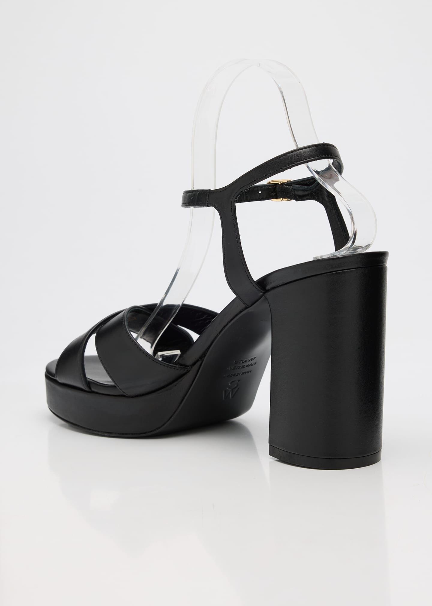 Stuart Weitzman Dayna Leather Crisscross Platform Sandals Image 4 of 6