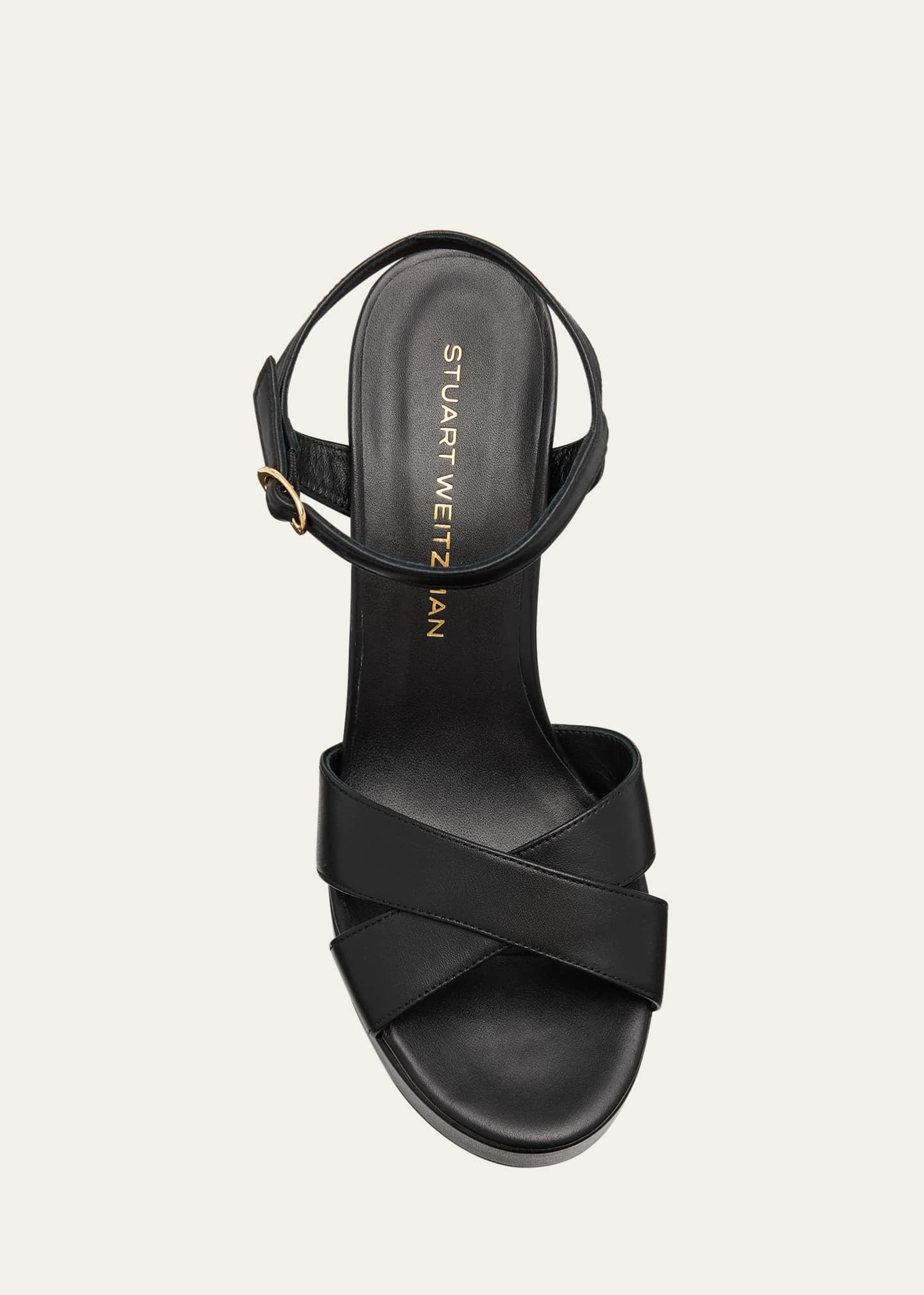 Stuart Weitzman Dayna Leather Crisscross Platform Sandals Image 6 of 6