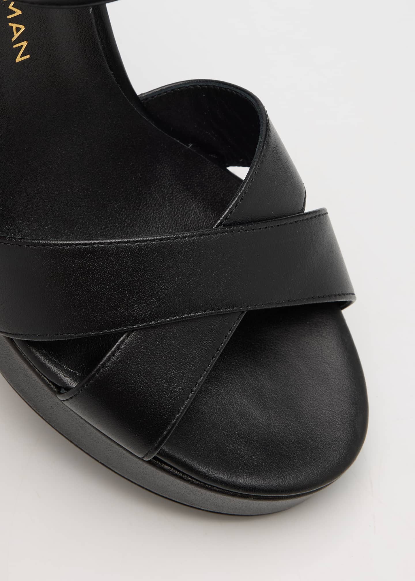 Stuart Weitzman Dayna Leather Crisscross Platform Sandals Image 5 of 6