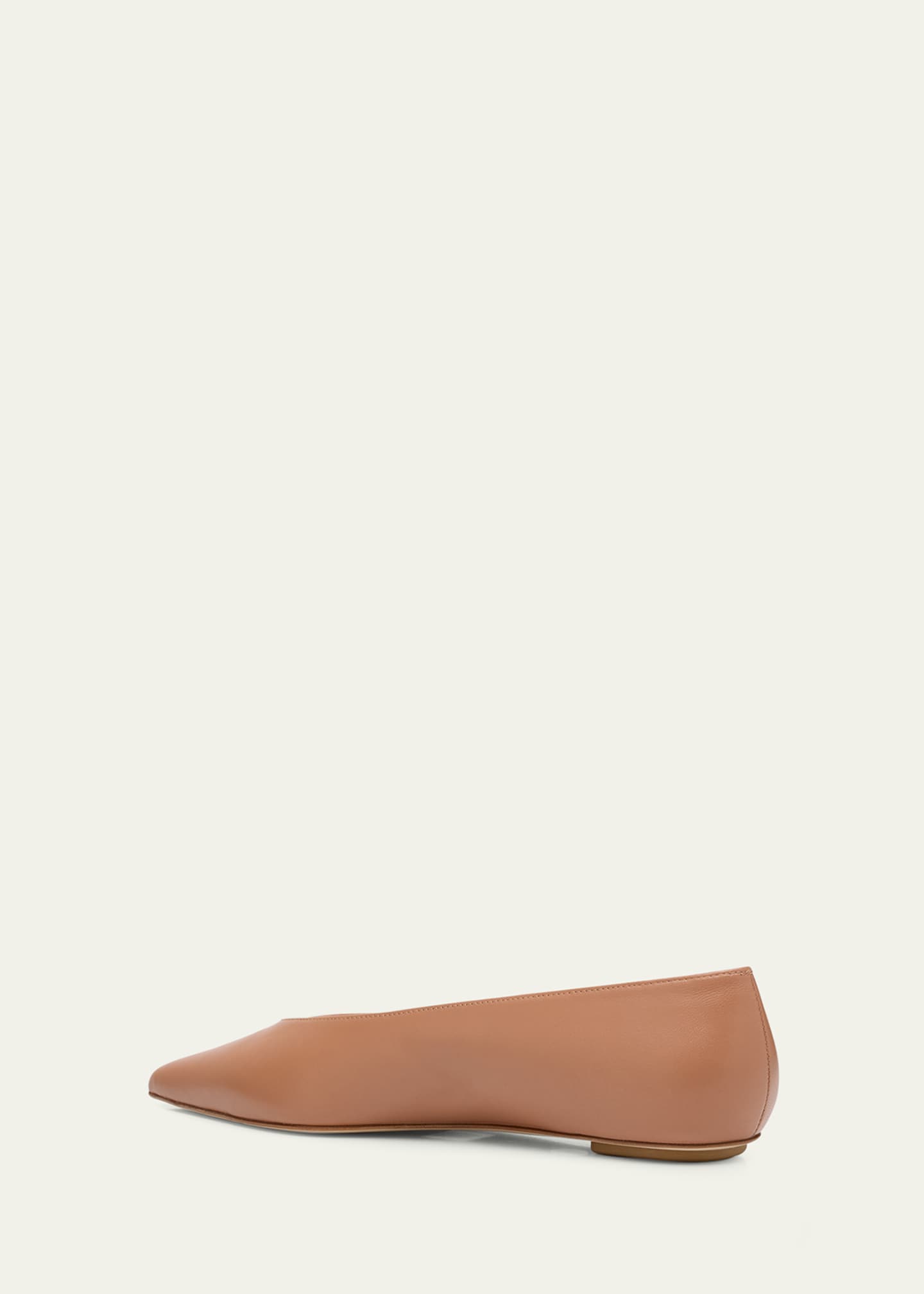 Stuart Weitzman Lina Leather Point-Toe Ballerina Flats Image 3 of 5