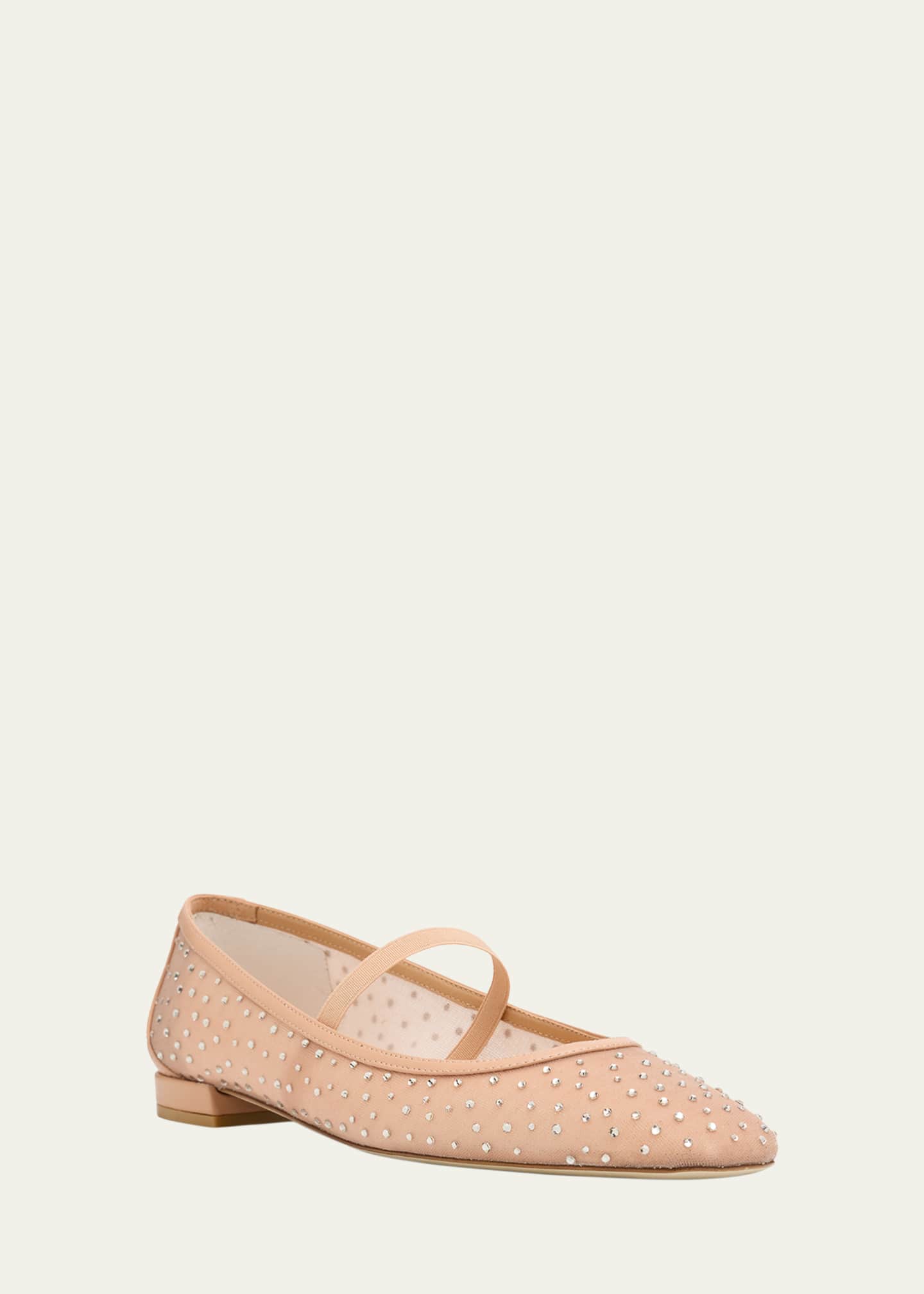 Stuart Weitzman Arabella Mesh Stud Ballerina Flats Image 3 of 5