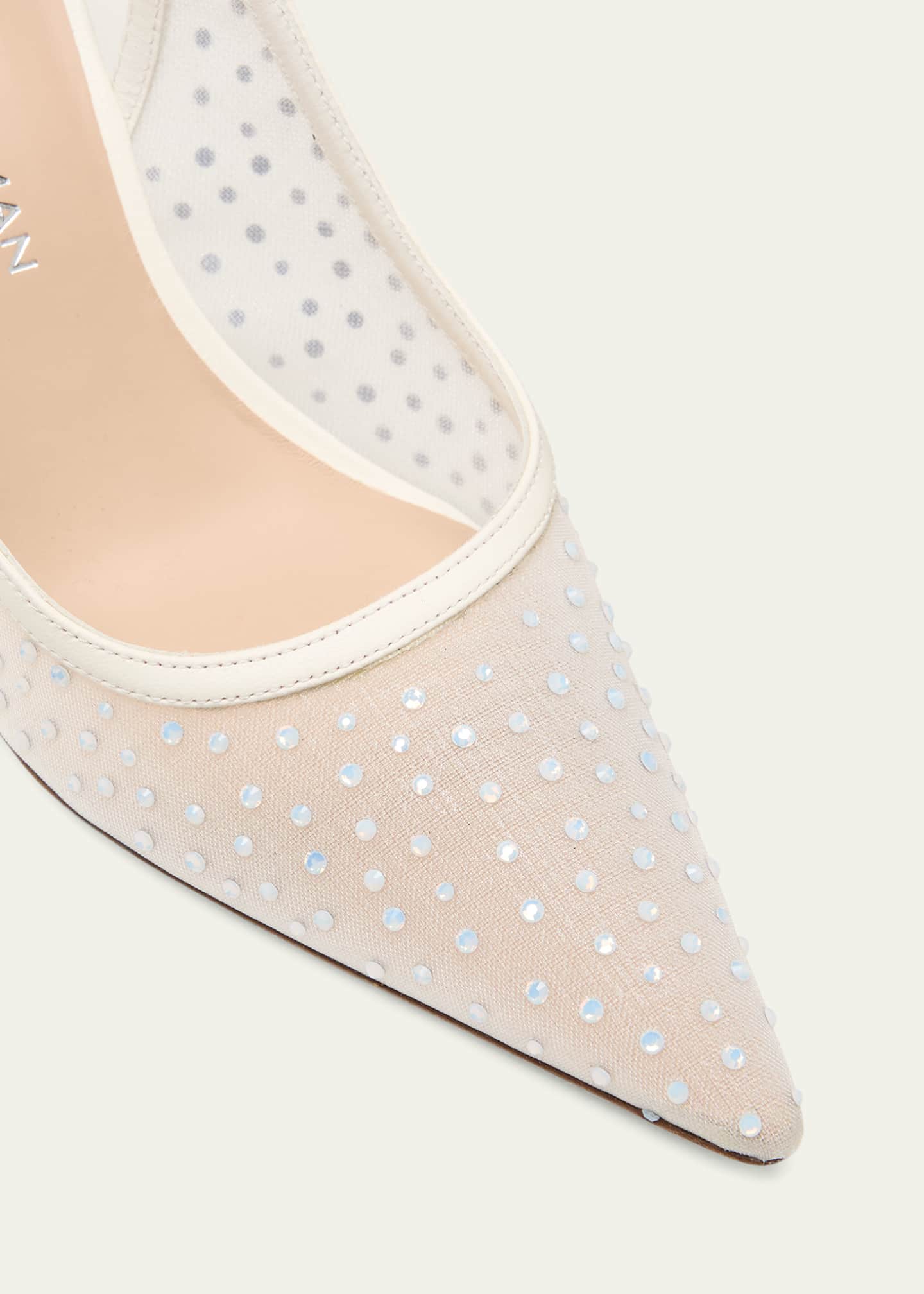 Stuart Weitzman Emilia Crystal Mesh Slingback Pumps Image 5 of 5