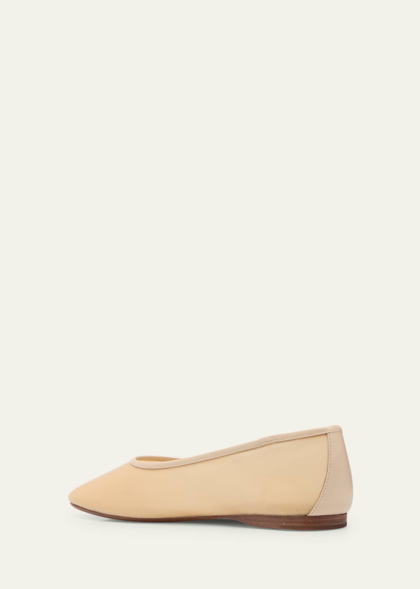 Vince Leah Mesh Square-Toe Ballerina Flats Image 4 of 5